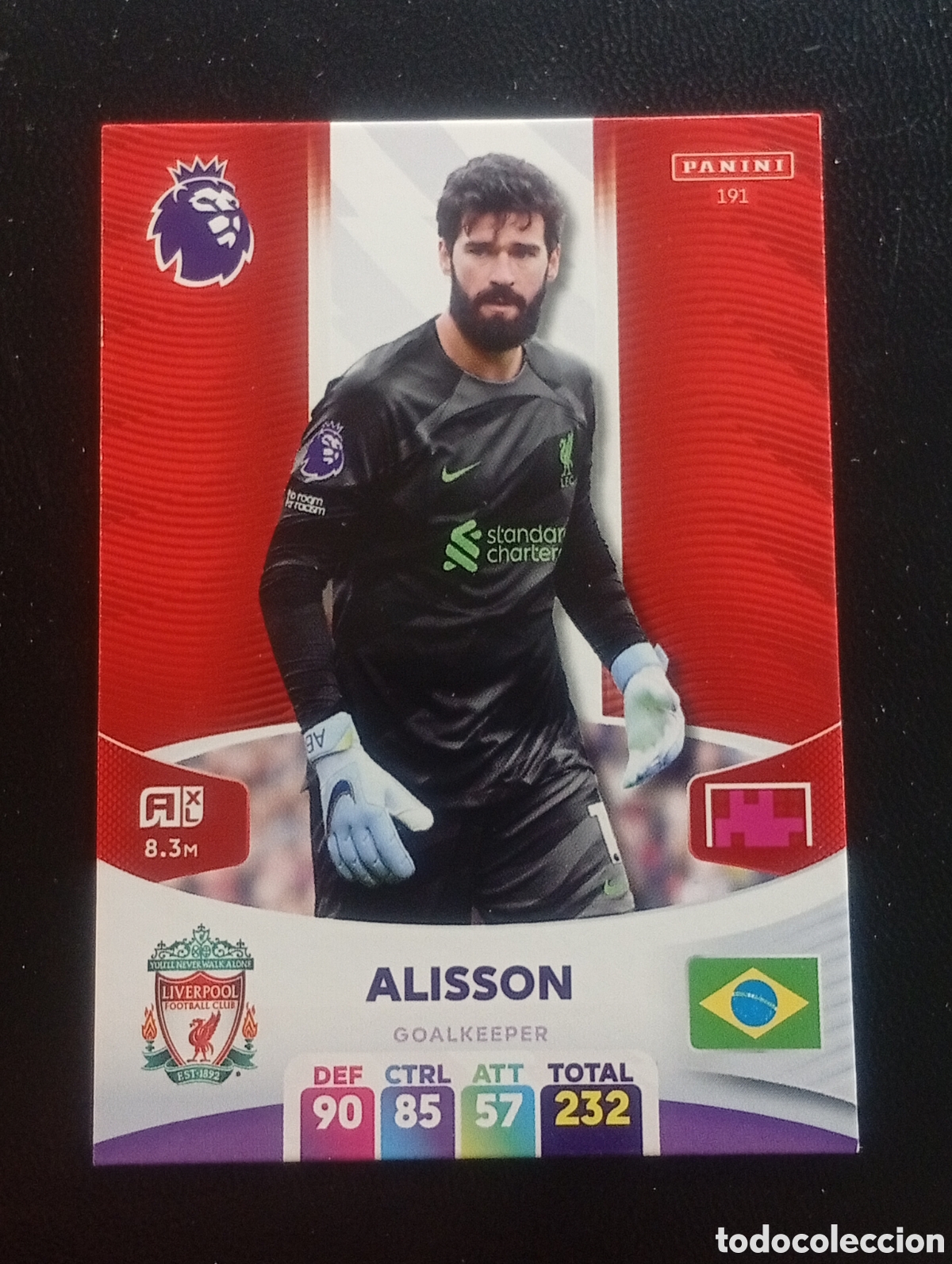 Cromos de F&uacute;tbol: 191 ALISSON LIVERPOOL BRASIL 2023 2024 ADRENALYN XL PREMIER LEAGUE PANINI CROMOS CARDS TOPPS