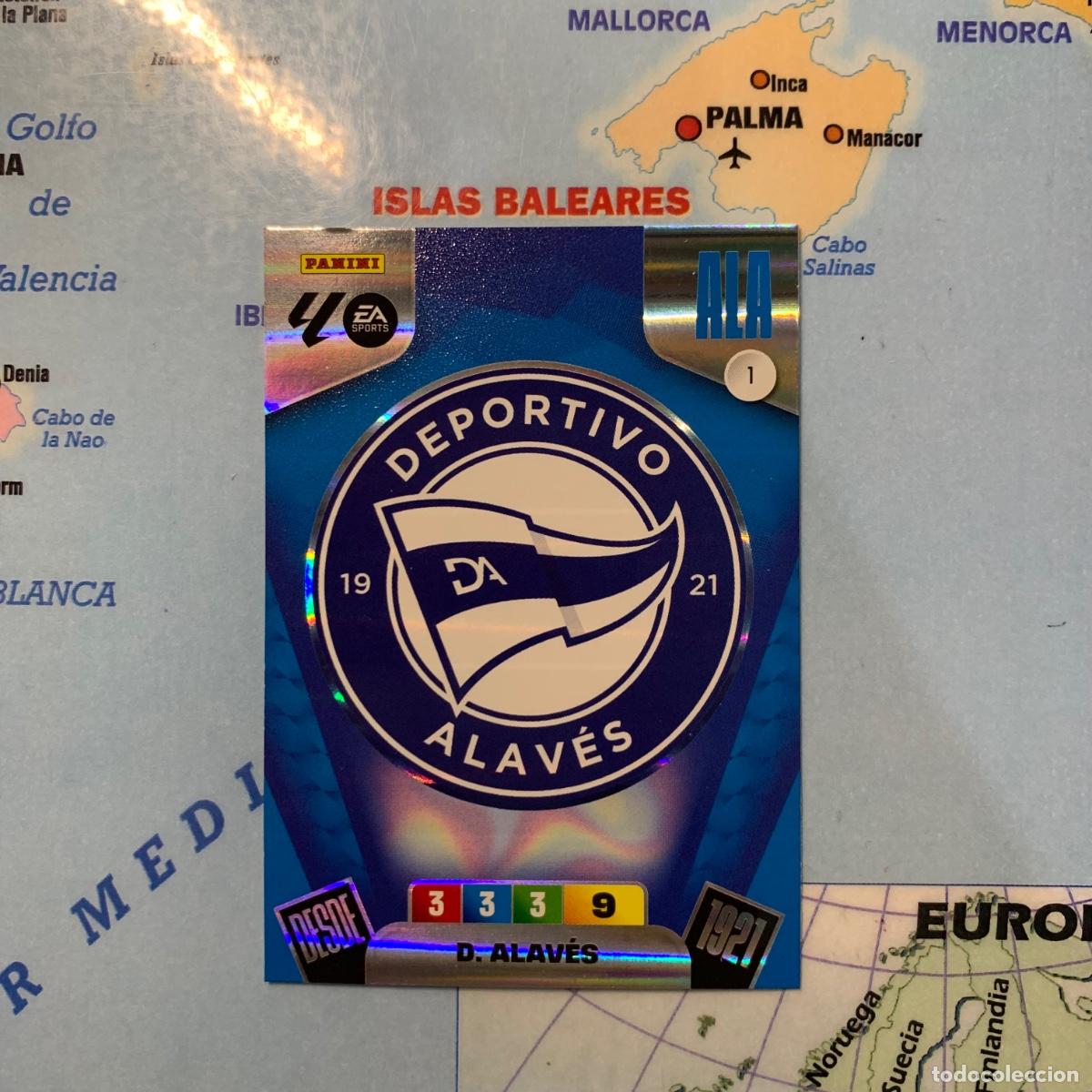 Fu&szlig;ball-Sticker: Escudo de Alav&eacute;s n&uacute;mero 1 cromo adrenalyn XL 25-26 2025-2026