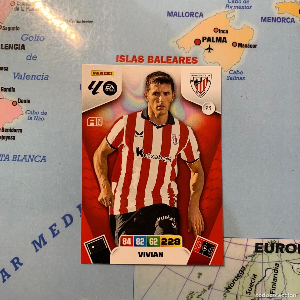 Cartes &agrave; collectionner de Football: Vivian n&uacute;mero 23 del Athletic de Bilbao cromo adrenalyn XL 25-26 2025-2026