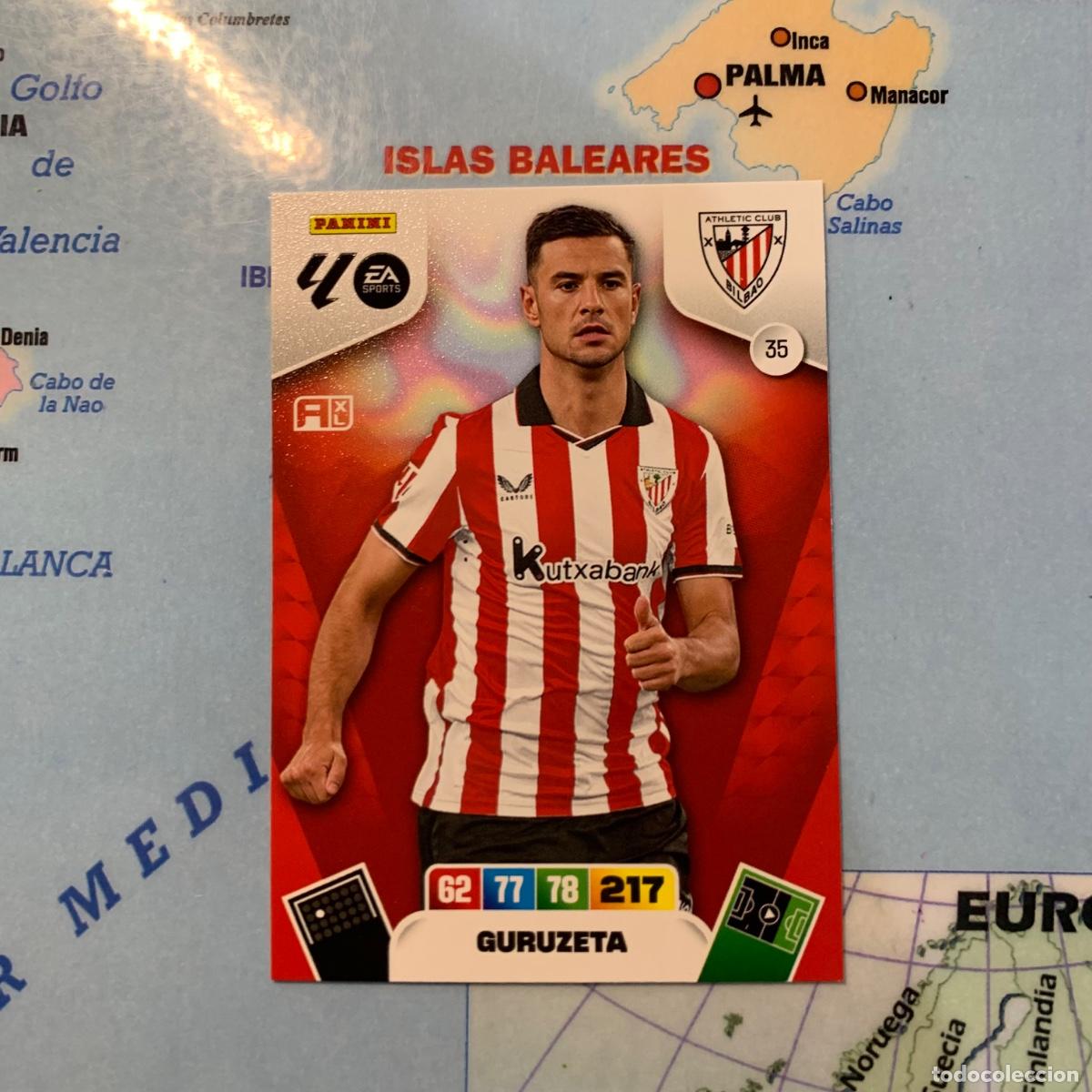 Fu&szlig;ball-Sticker: Guruzeta n&uacute;mero 35 del Athletic de Bilbao cromo adrenalyn XL 25-26 2025-2026