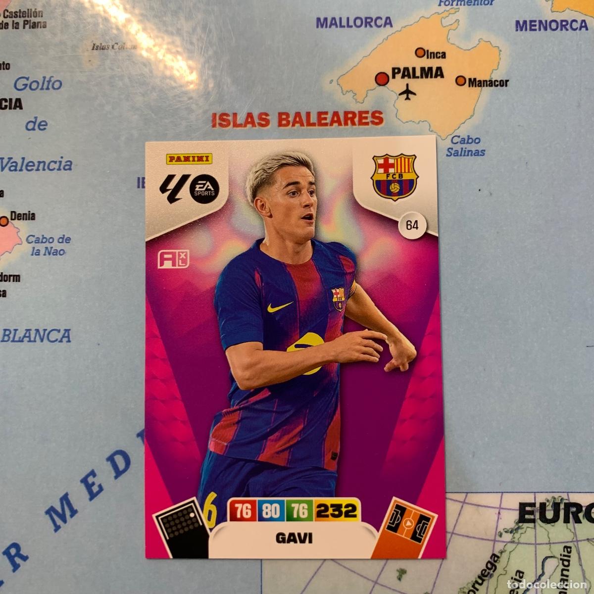 Cromos de F&uacute;tbol: Gavi n&uacute;mero 64 del Barcelona cromo adrenalyn XL 25-26 2025-2026