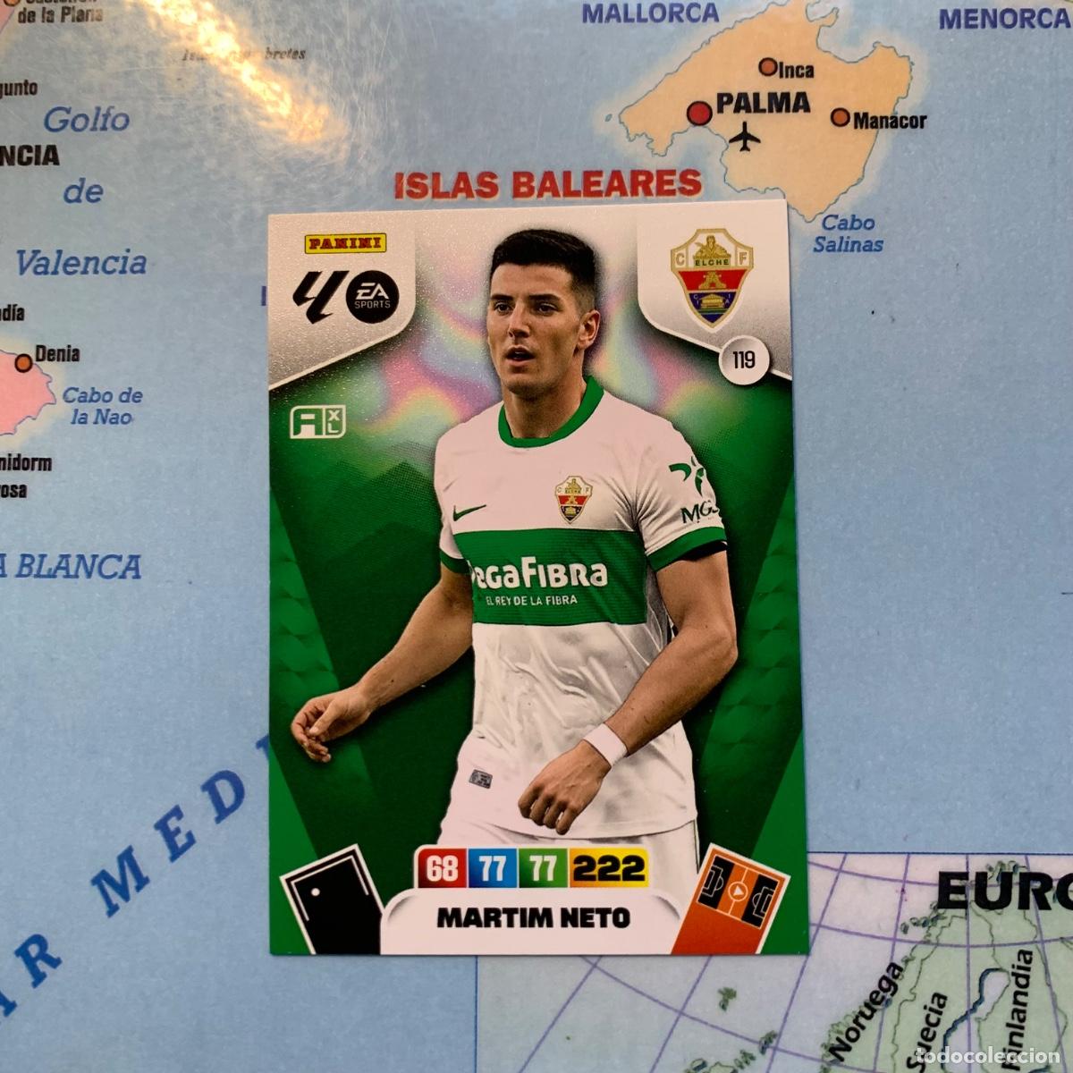 Cromos de F&uacute;tbol: Mart&iacute;m Neto n&uacute;mero 119 Del Elche cromo adrenalyn XL 25-26 2025-2026