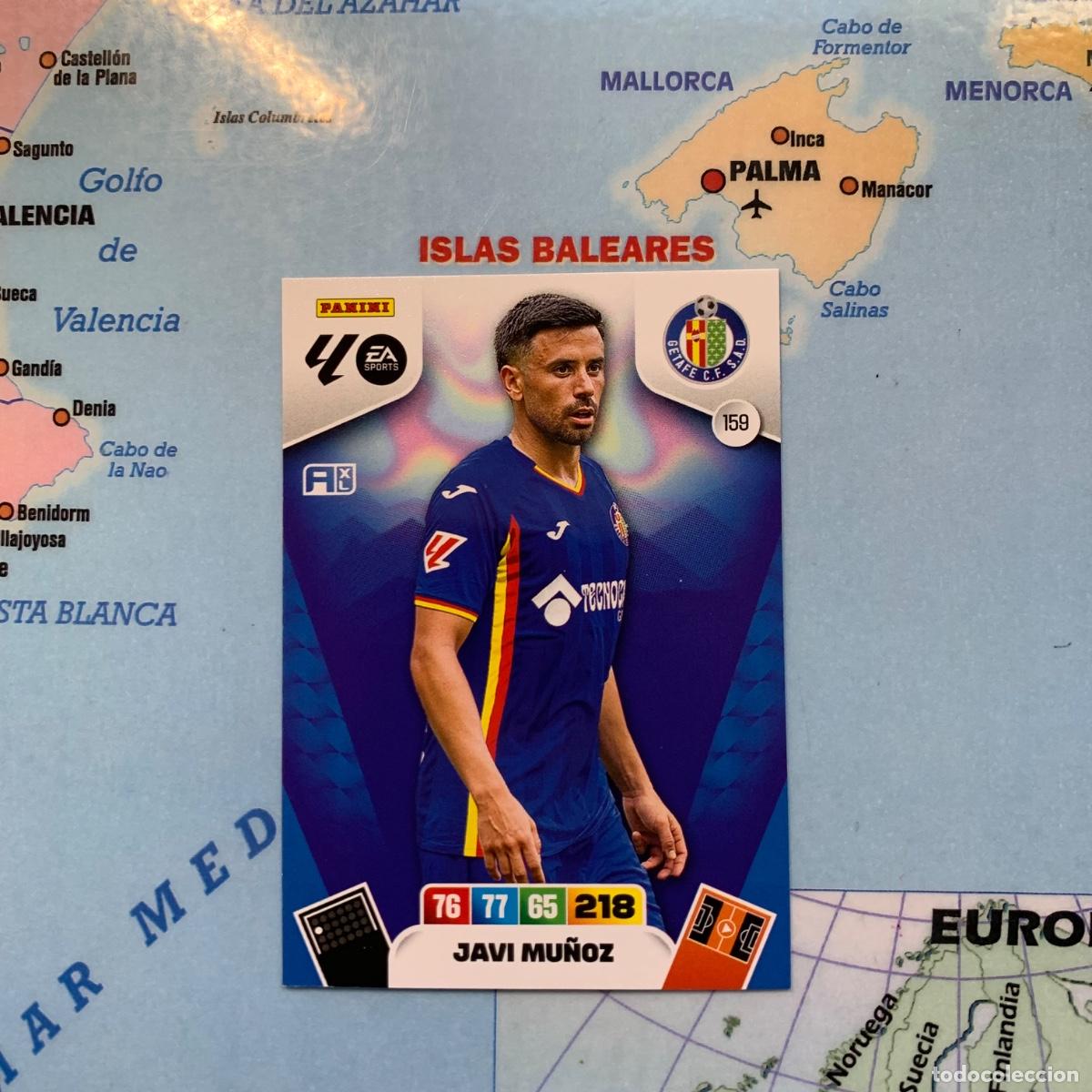 Cromos de F&uacute;tbol: Javi Mu&ntilde;oz n&uacute;mero 159 del Getafe cromo adrenalyn XL 25-26 2025-2026
