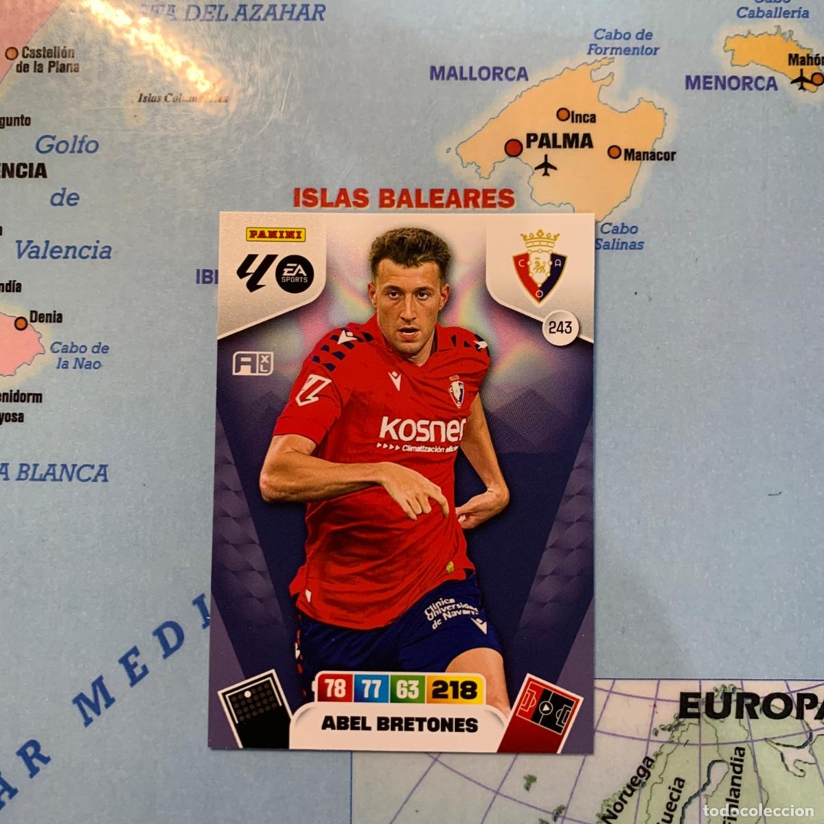 Cromos de F&uacute;tbol: Abel Bretones n&uacute;mero 243 de Osasuna cromo adrenalyn XL 25-26 2025-2026