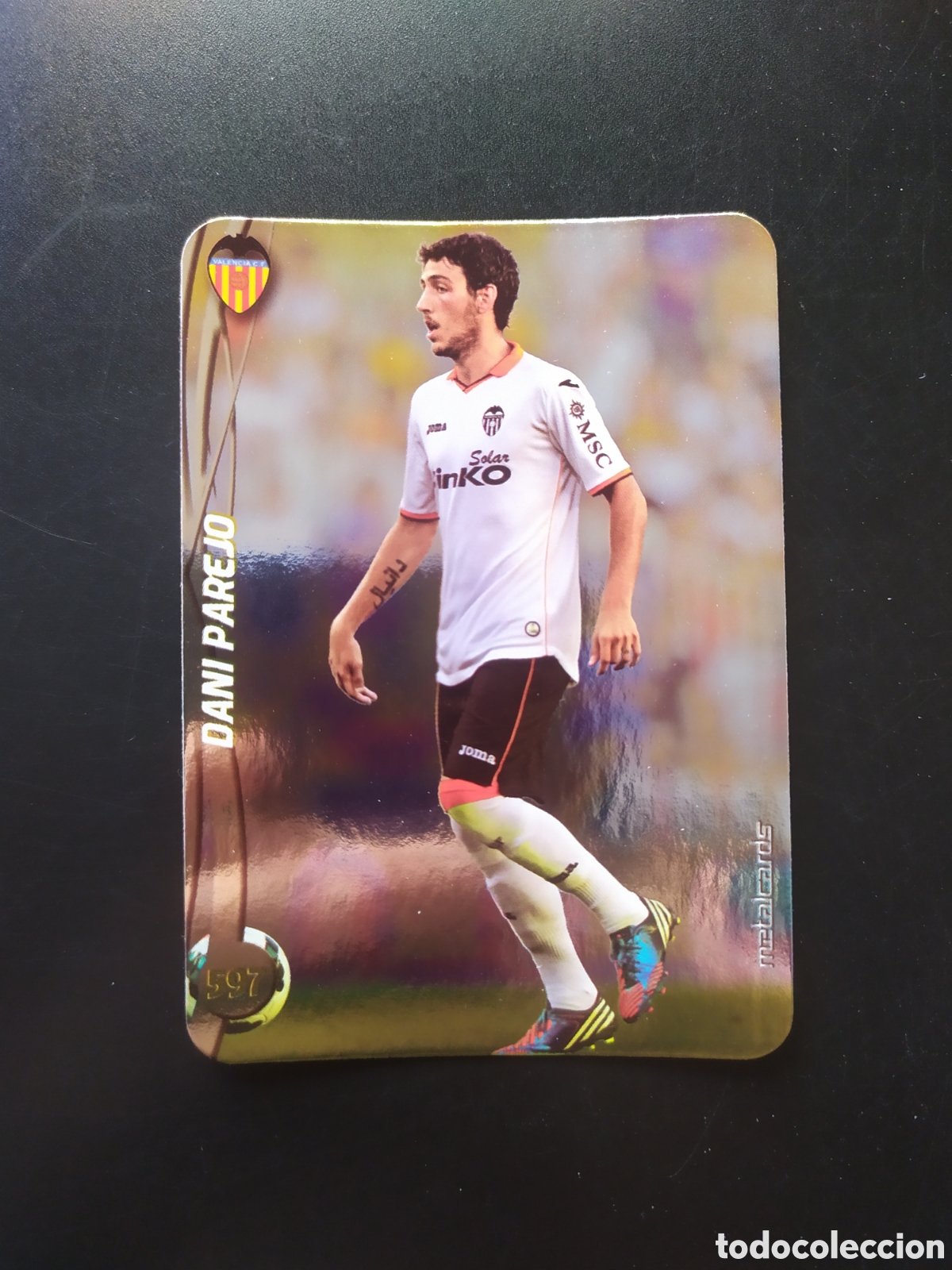 Cromos de F&uacute;tbol: Mundicromo fichas Liga 2014 2015 14 15 Dani Parejo top brillo liso n&deg; 597 Valencia