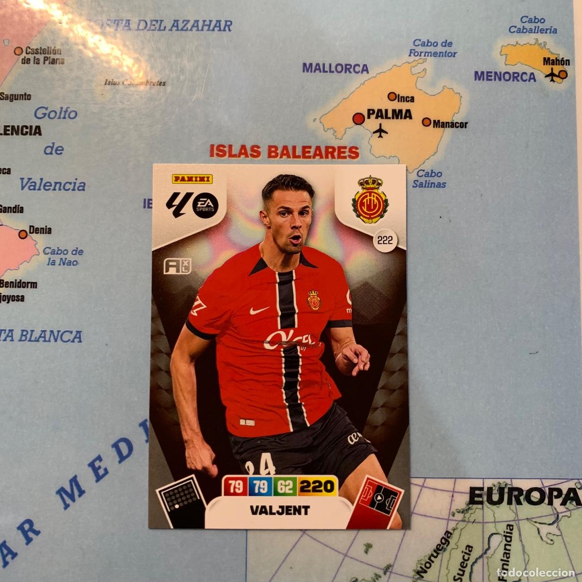 Cromos de F&uacute;tbol: Valjent n&uacute;mero 222 del Mallorca cromo adrenalyn XL 25-26 2025-2026
