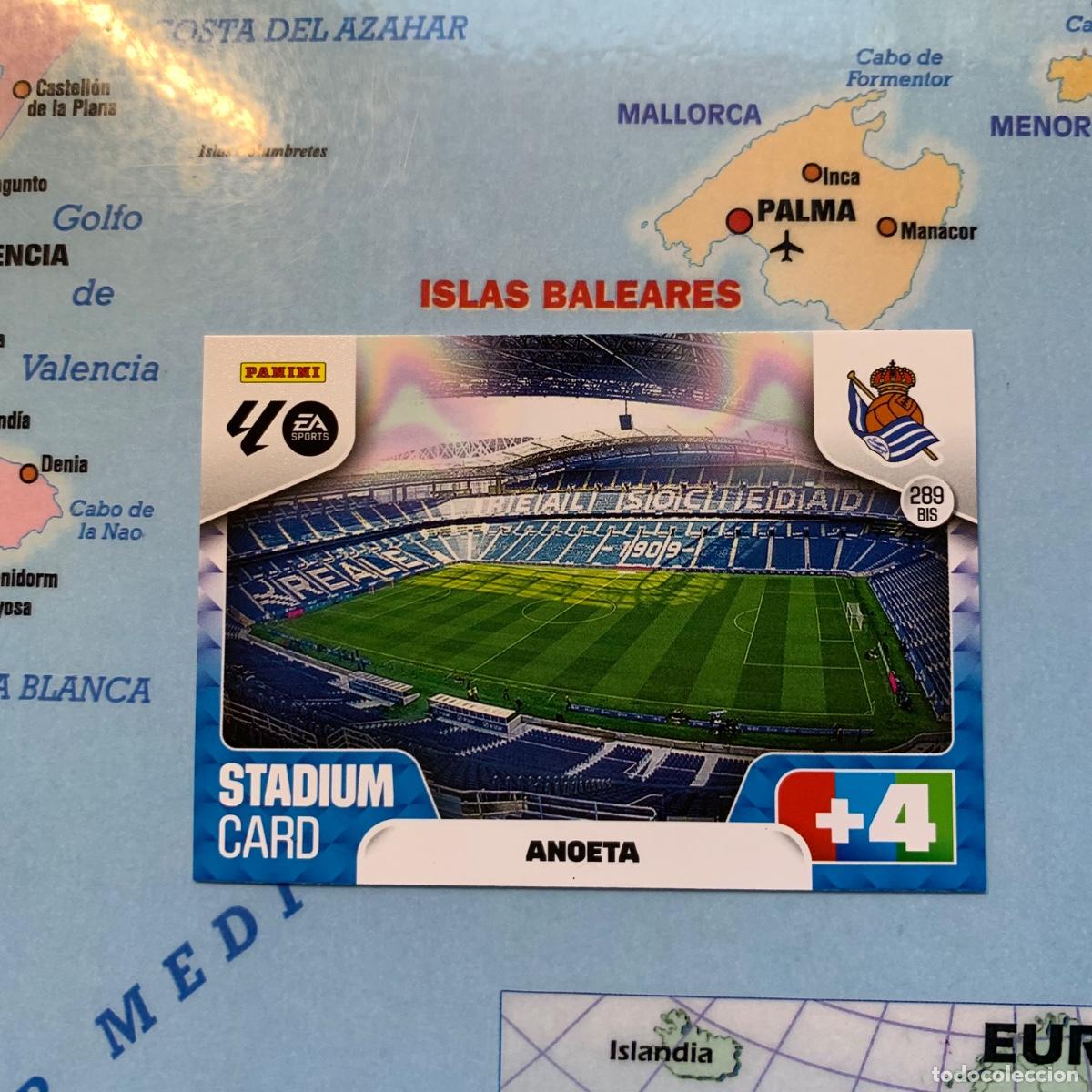 Figurine di Calcio: Stadium Card de la Real Sociedad n&uacute;mero 289 Bis cromo adrenalyn XL 25-26 2025-2026