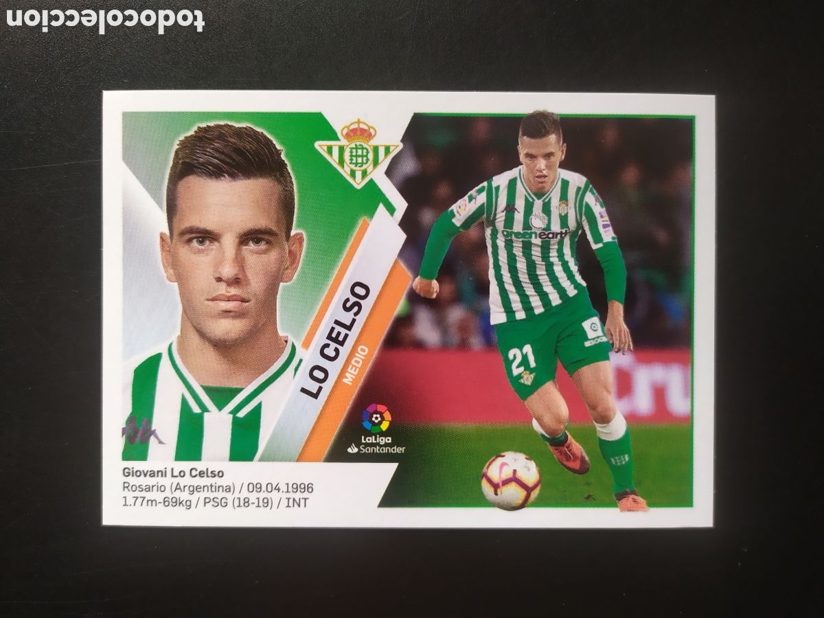 Cromos de F&uacute;tbol: Liga este 2019 2020 19 20 panini Lo Celso n&deg; 13 Real Betis