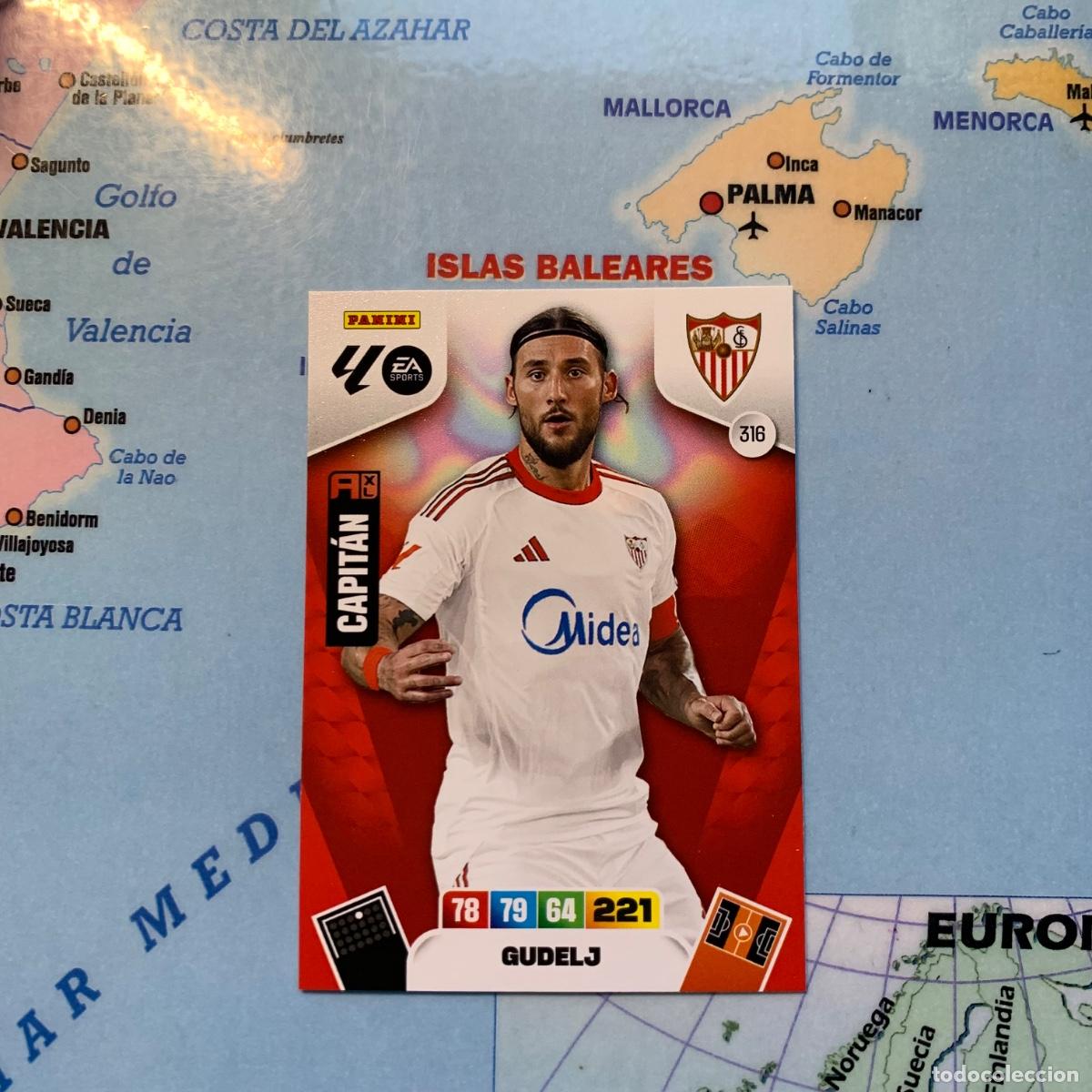Football Stickers: Gudelj n&uacute;mero 316 del Sevilla cromo adrenalyn XL 25-26 2025-2026