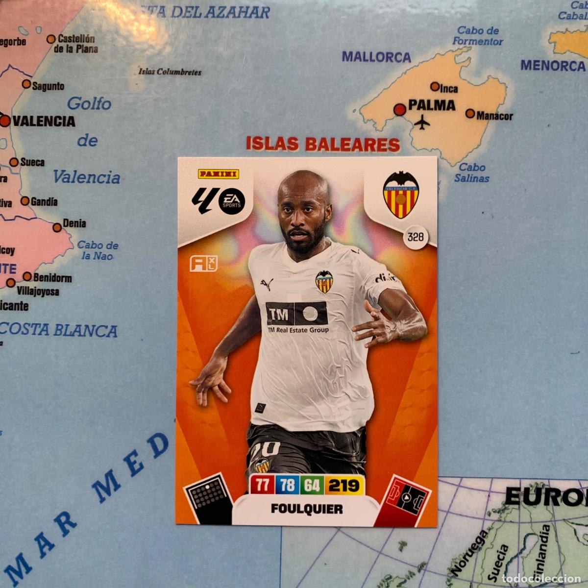 Cromos de F&uacute;tbol: Foulquier n&uacute;mero 328 del Valencia cromo adrenalyn XL 25-26 2025-2026