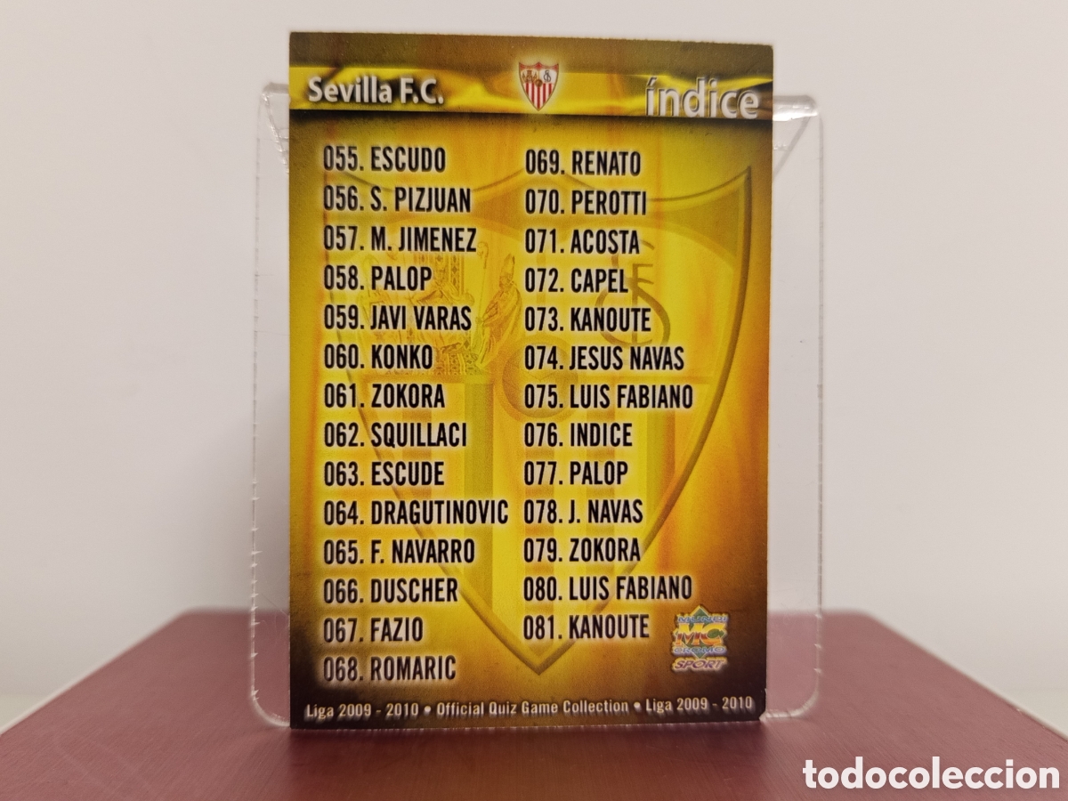 Fu&szlig;ball-Sticker: ❇️ CROMO ⚽ &Iacute;NDICE SEVILLA 76 FICHAS LIGA QUIZ COLLECTION MUNDICROMO ❇️