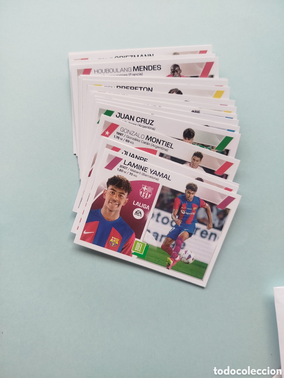 Football Stickers: LOTE 25 CROMOS NUEVOS CON LAMINE YAMAL 19 BIS LIGA ESTE 23-24