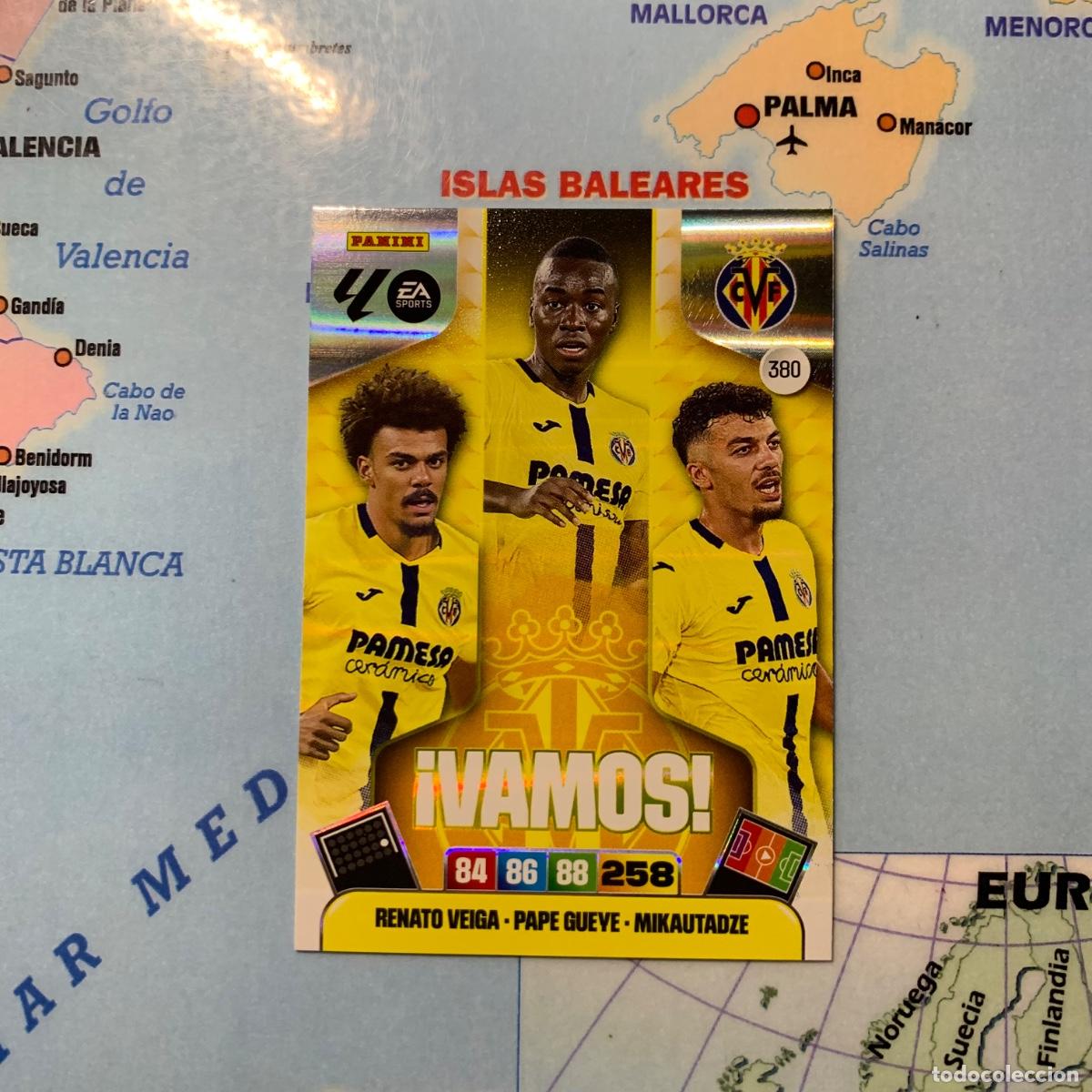 Fu&szlig;ball-Sticker: Vamos n&uacute;mero 380 del Villarreal cromo adrenalyn XL 25-26 2025-2026