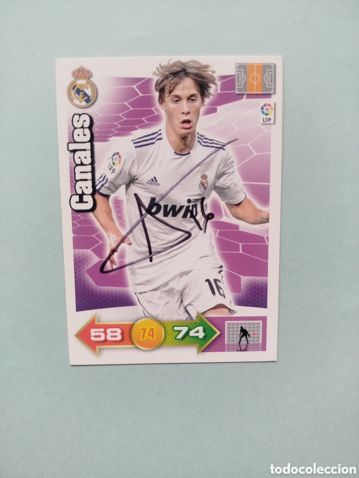 Cromos de F&uacute;tbol: CROMO SERGIO CANALES CON AUTOGRAFO REAL MADRID FORMA