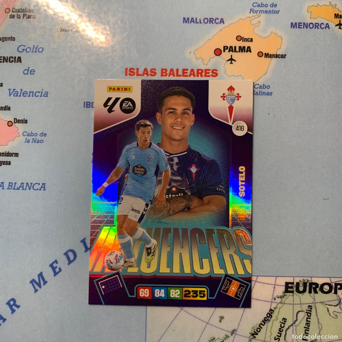 Figurine di Calcio: Sotelo Influencers n&uacute;mero 416 del Celta cromo adrenalyn XL 25-26 2025-2026