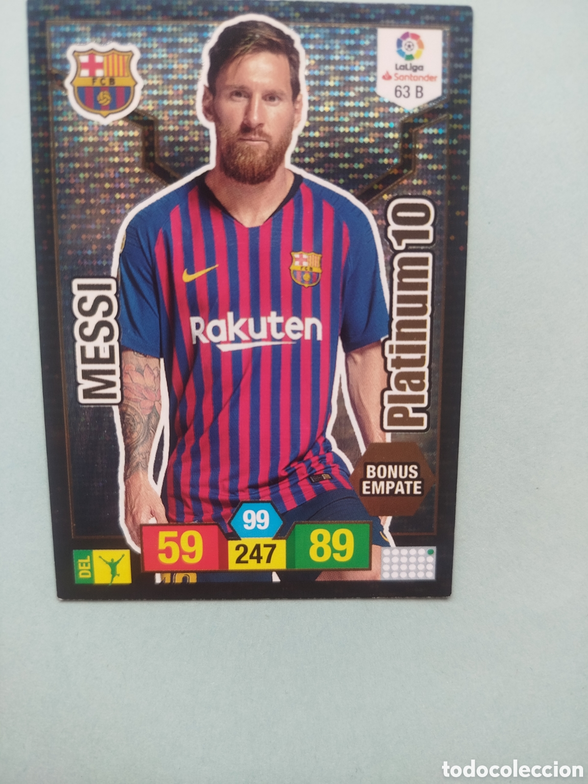 Cromos de F&uacute;tbol: MESSI PLATINUM 10 ADRENALYN 18-19