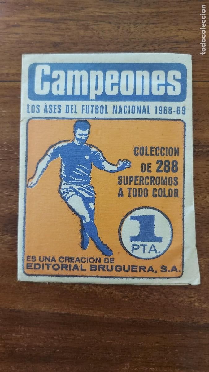 Fu&szlig;ball-Sticker: SOBRE SIN ABRIR DE FUTBOL - BRUGUERA CAMPEONES 1968/69 68/69 Los Ases del Futbol Nacional