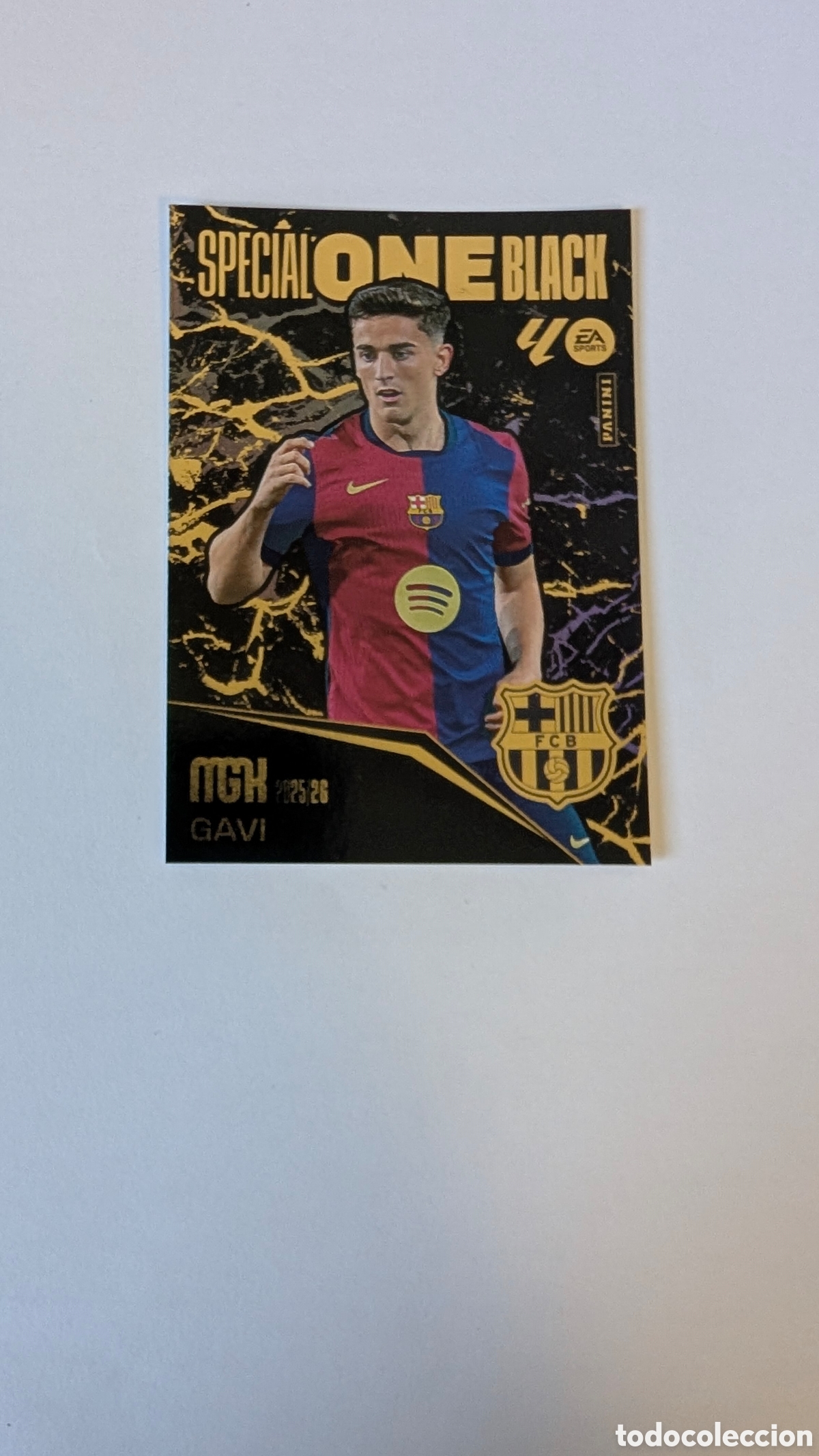 Cromos de F&uacute;tbol: GAVI BARCELONA SPECIAL ONE BLACK MEGACRACKS LIGA 2025/2026 25 26 PANINI