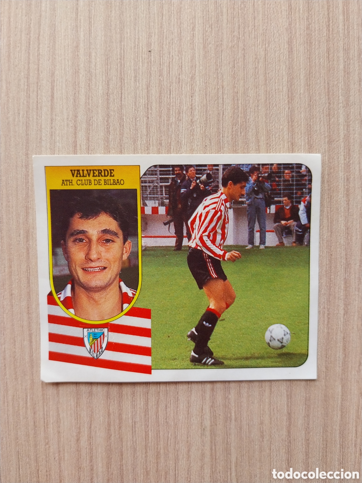 Cromos de F&uacute;tbol: VALVERDE ADHESIVO LIGA ESTE 1991 1992 91 92 ATHLETIC CLUB DE BILBAO CROMO NUNCA PEGADO LIGA
