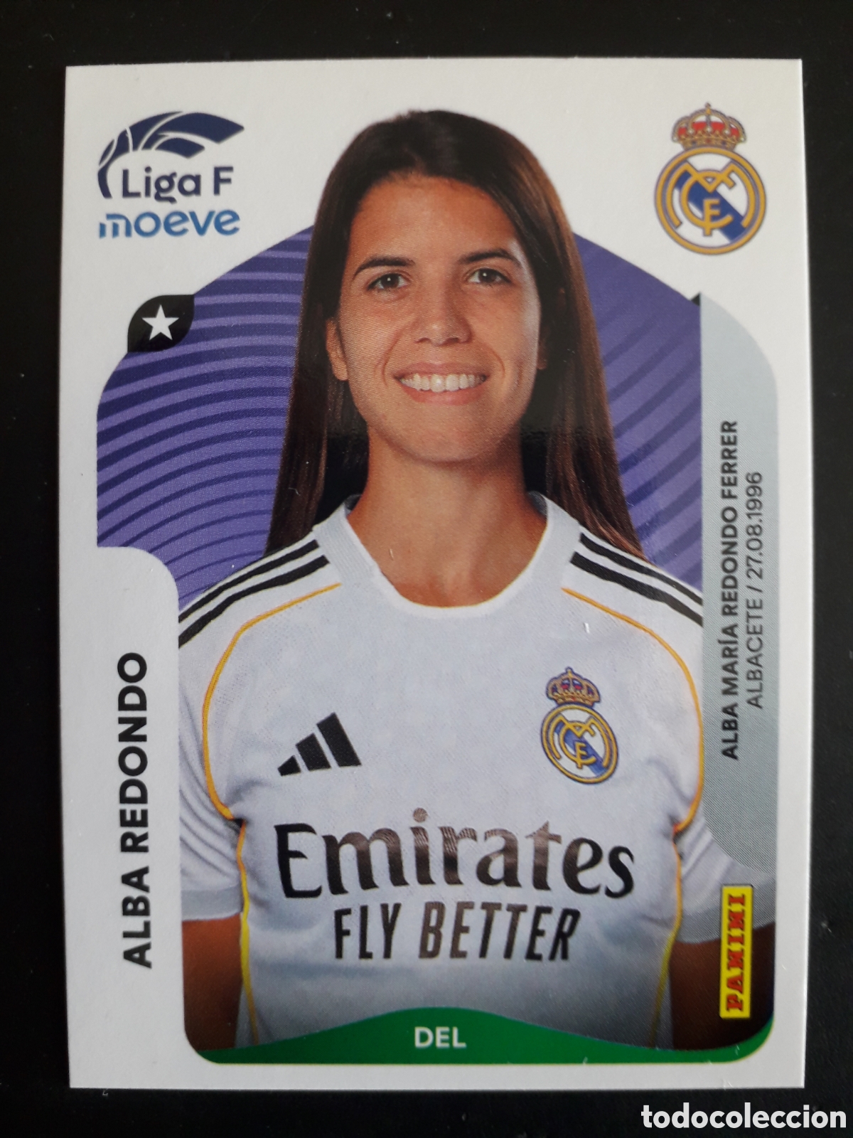 Football Stickers: ALBA REDONDO REAL MADRID N&deg; 279 A LIGA F FEMENINA 2025 2026 25 26 PANINI SIN PEGAR PEDIDO M&Iacute;NIMO 3&euro;.