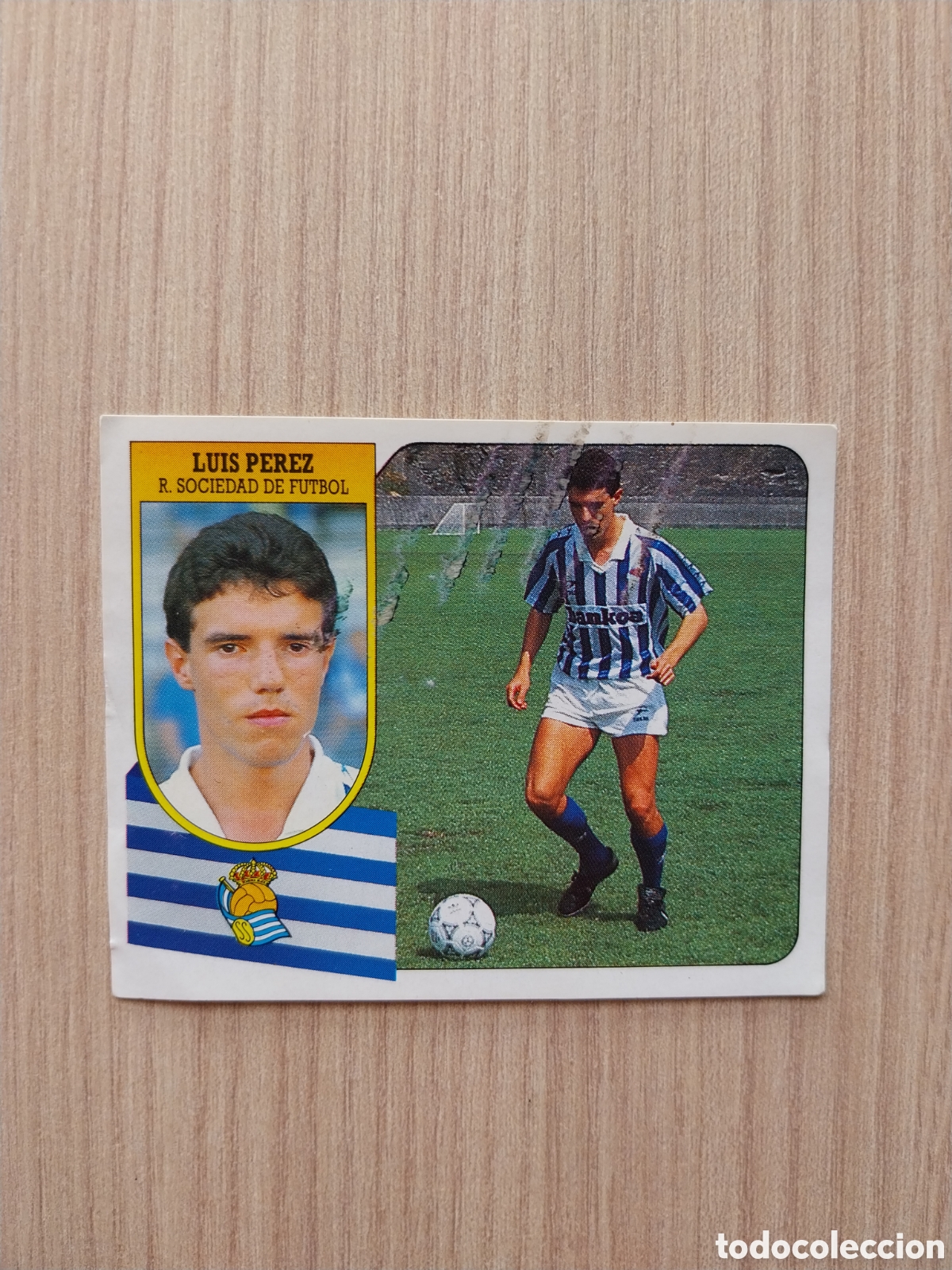 Cromos de F&uacute;tbol: LUIS P&Eacute;REZ ADHESIVO LIGA ESTE 1991 1992 91 92 REAL SOCIEDAD CROMO DESPEGADO LIGA