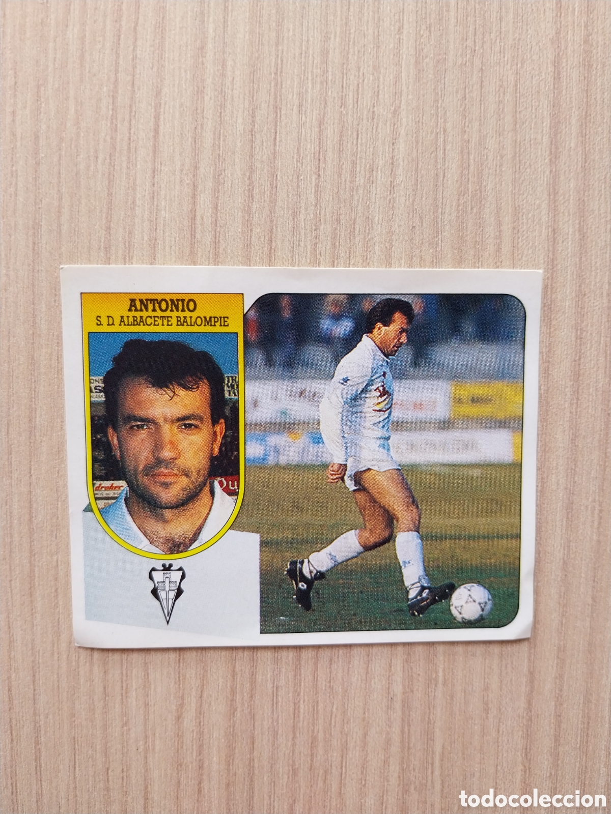 Cromos de F&uacute;tbol: ANTONIO ADHESIVO LIGA ESTE 1991 1992 91 92 ALBACETE BALOMPIE CROMO NUNCA PEGADO LIGA