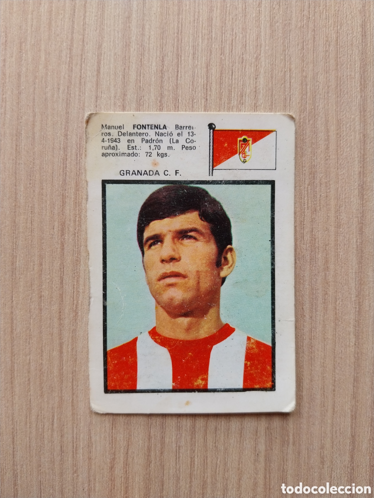 Cromos de F&uacute;tbol: FONTENLA FHER 1971 1972 71 72 CROMO NUNCA PEGADO GRANADA CLUB F&Uacute;TBOL LIGA
