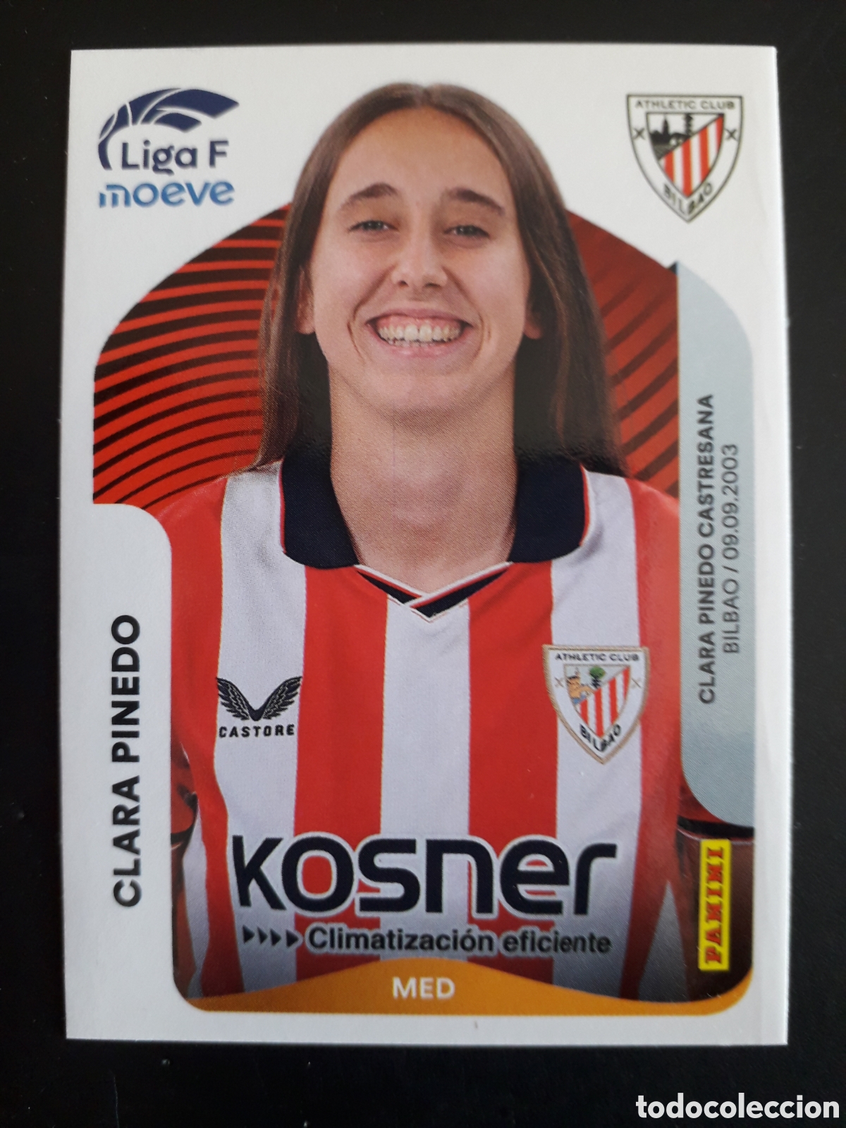 Cromos de F&uacute;tbol: CLARA PINEDO ATHLETIC BILBAO N&deg; 35 LIGA F FEMENINA 2025 2026 25 26 PANINI SIN PEGAR PEDIDO M&Iacute;NIMO 3&euro;