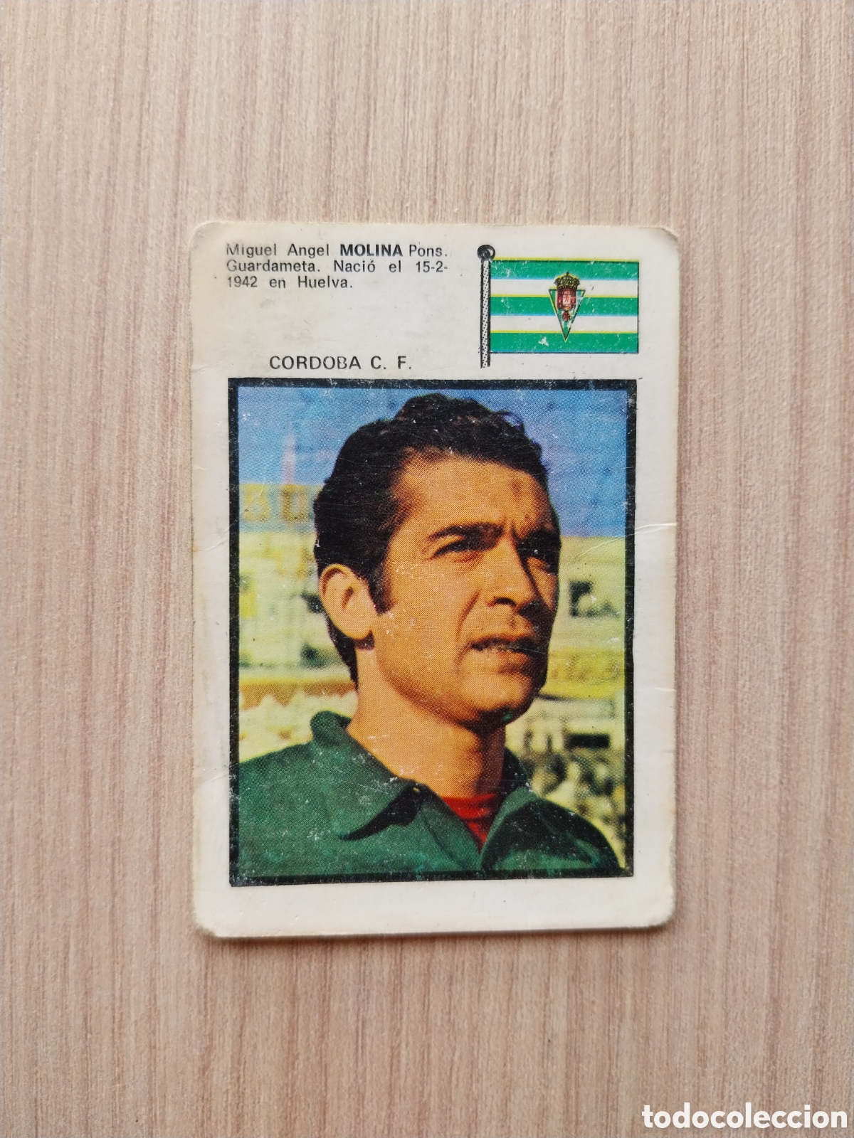 Cromos de F&uacute;tbol: MOLINA FHER 1971 1972 71 72 CROMO NUNCA PEGADO C&Oacute;RDOBA CLUB F&Uacute;TBOL LIGA