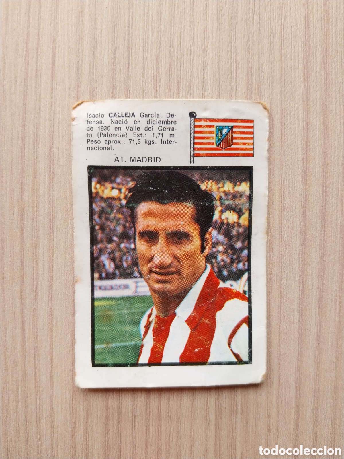 Cromos de F&uacute;tbol: CALLEJA FHER 1971 1972 71 72 CROMO NUNCA PEGADO ATL&Eacute;TICO DE MADRID F&Uacute;TBOL LIGA
