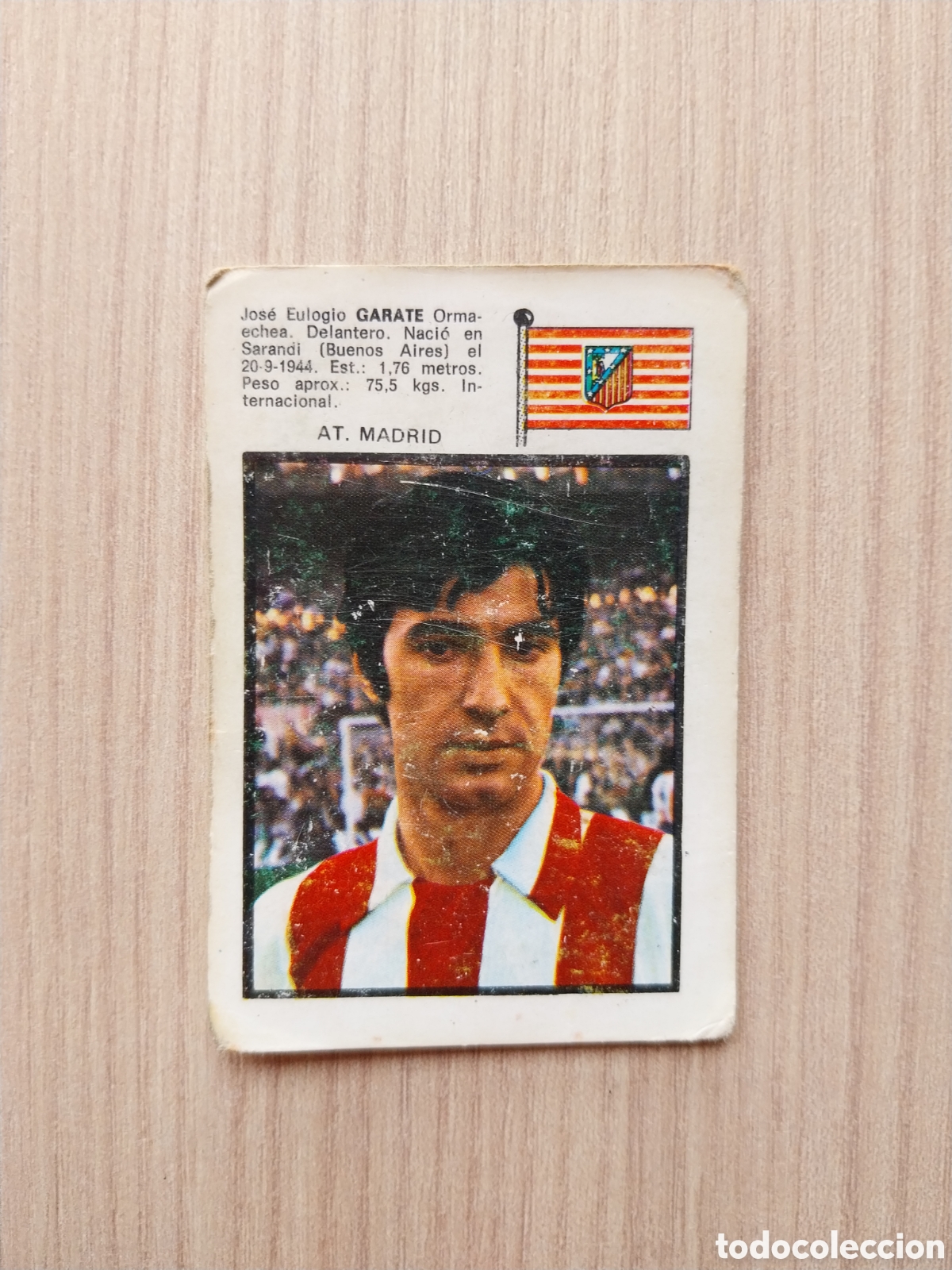 Cromos de F&uacute;tbol: GARATE FHER 1971 1972 71 72 CROMO NUNCA PEGADO ATL&Eacute;TICO DE MADRID F&Uacute;TBOL LIGA