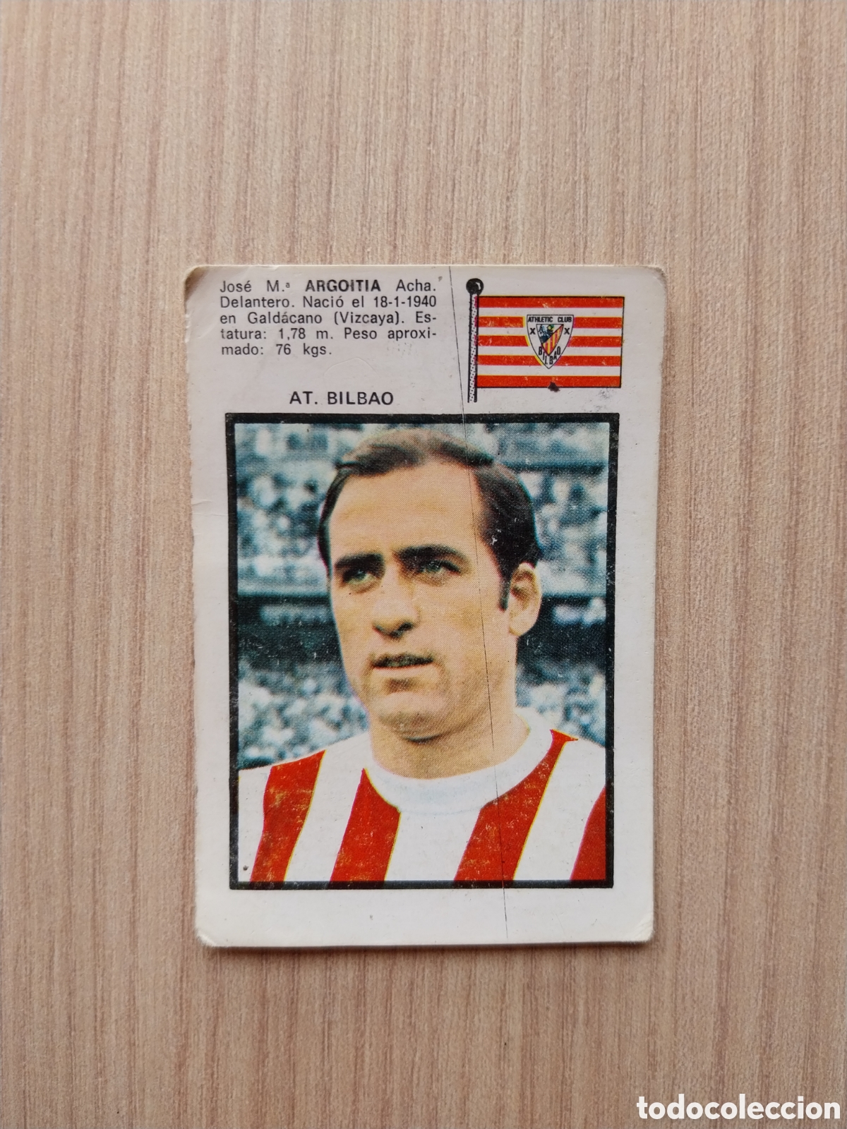 Cromos de F&uacute;tbol: ARGOITIA FHER 1971 1972 71 72 CROMO NUNCA PEGADO ATHLETIC CLUB DE BILBAO F&Uacute;TBOL LIGA