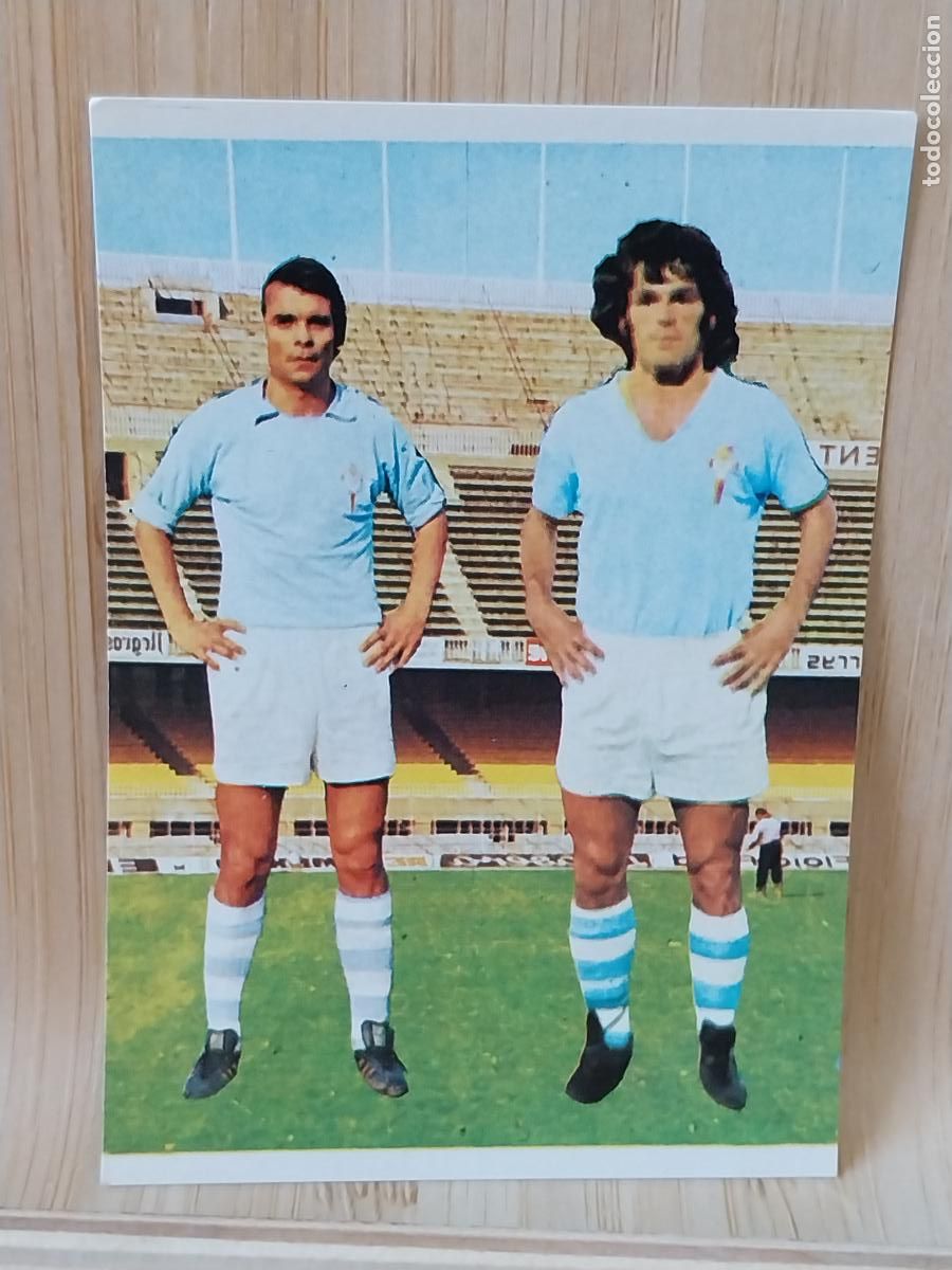 Fu&szlig;ball-Sticker: HIDALGO - RIVAS CELTA VIGO RUIROMER A&Ntilde;O 1975 75 76 CROMO 34 *-++-* SIN PEGAR NUNCA ROMERO