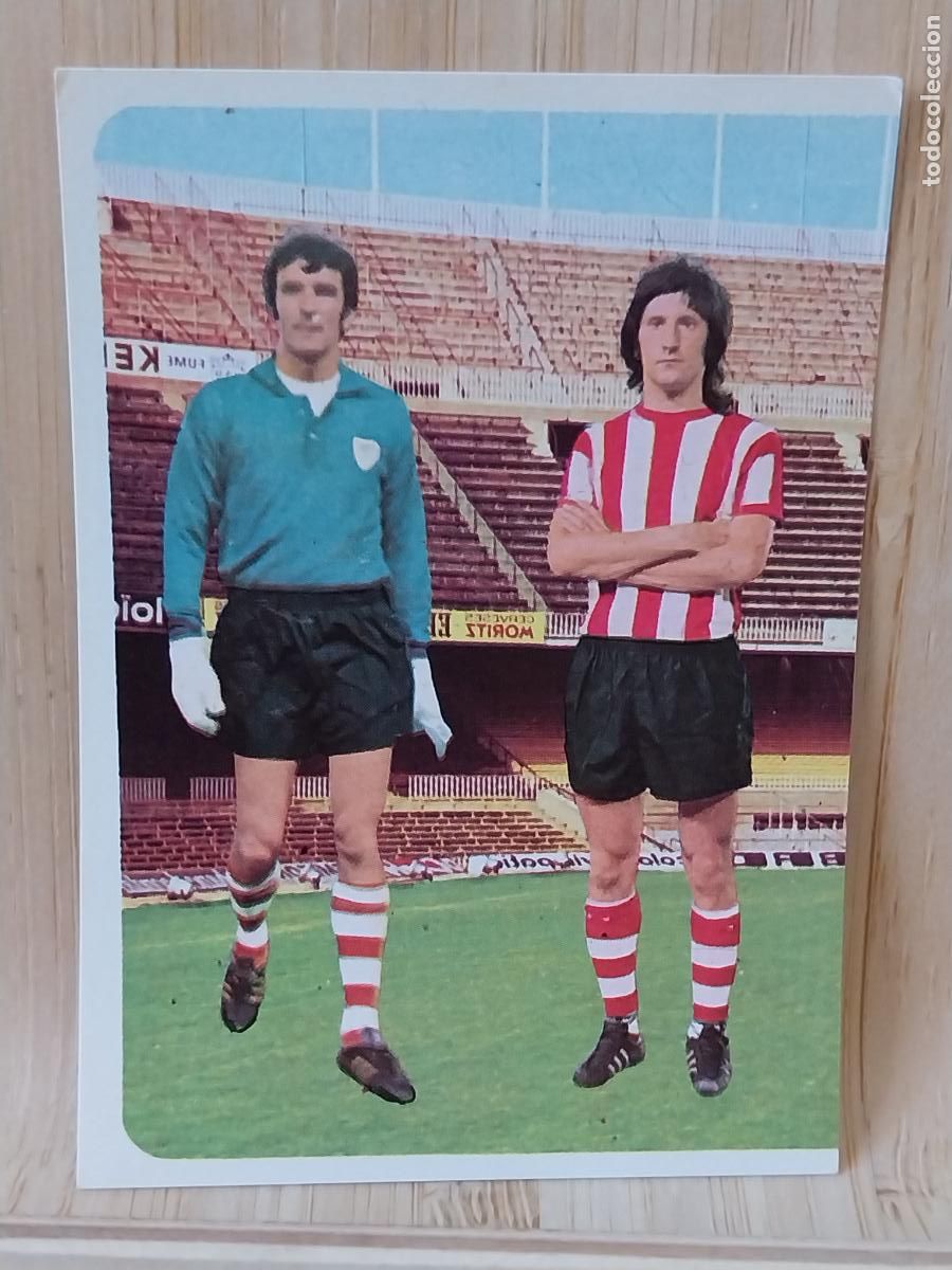 Fu&szlig;ball-Sticker: ESCALZA - IRIBAR ATHLETIC BILBAO RUIROMER A&Ntilde;O 1975 75 76 CROMO 1 *-+*+-* SIN PEGAR NUNCA ROMERO