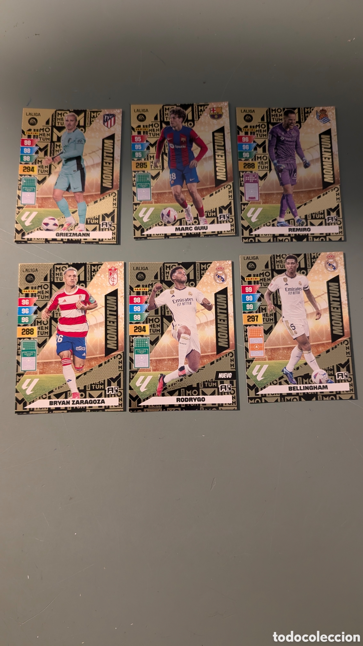 Cromos de F&uacute;tbol: LOTE COMPLETO 6 MOMENTUM ADRENALYN XL LIGA 2023/2024 23 24 PANINI