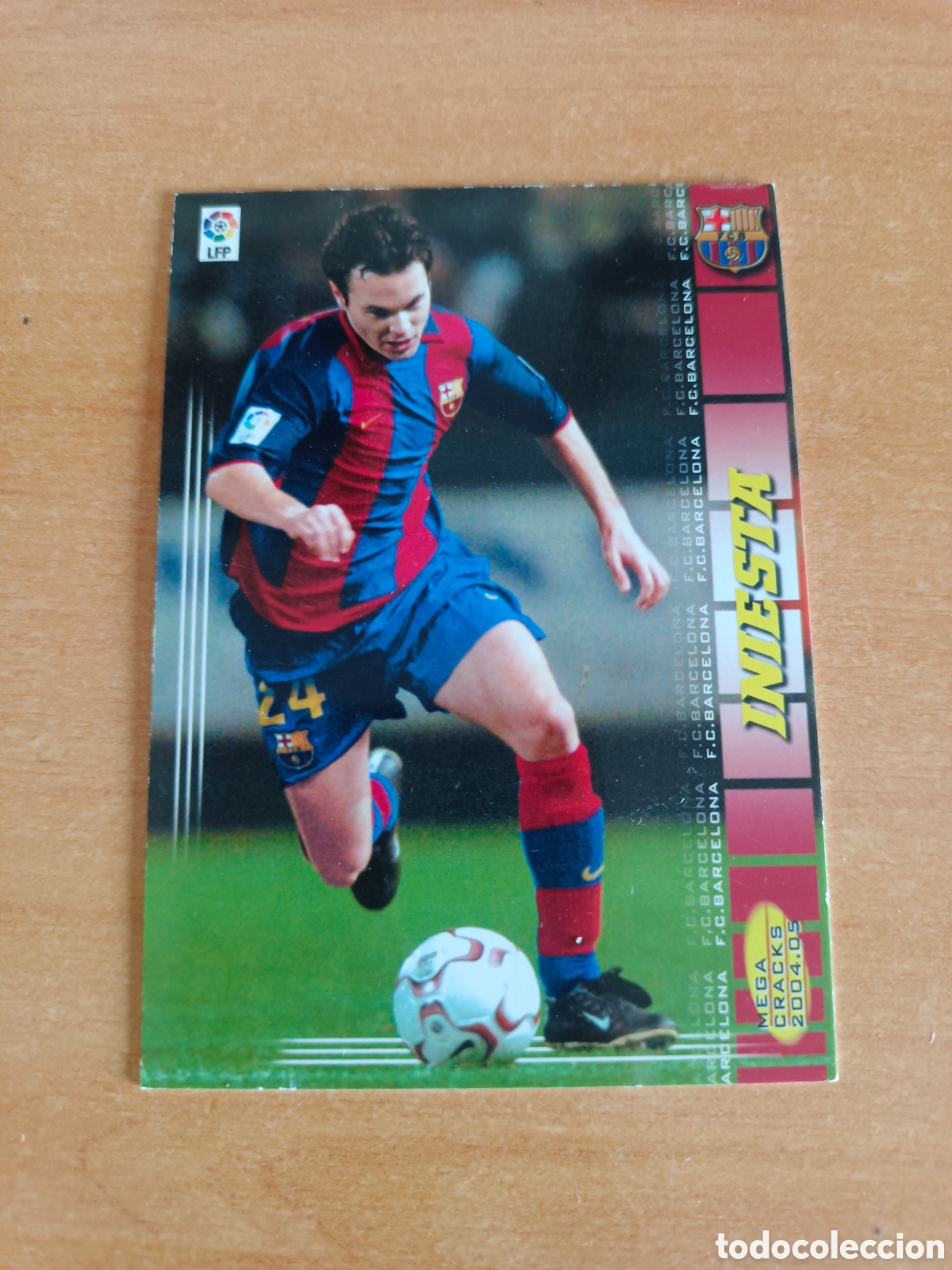 Cromos de F&uacute;tbol: INIESTA FC BARCELONA. MEGACRACKS 2004-2005. MUY BUEN ESTADO