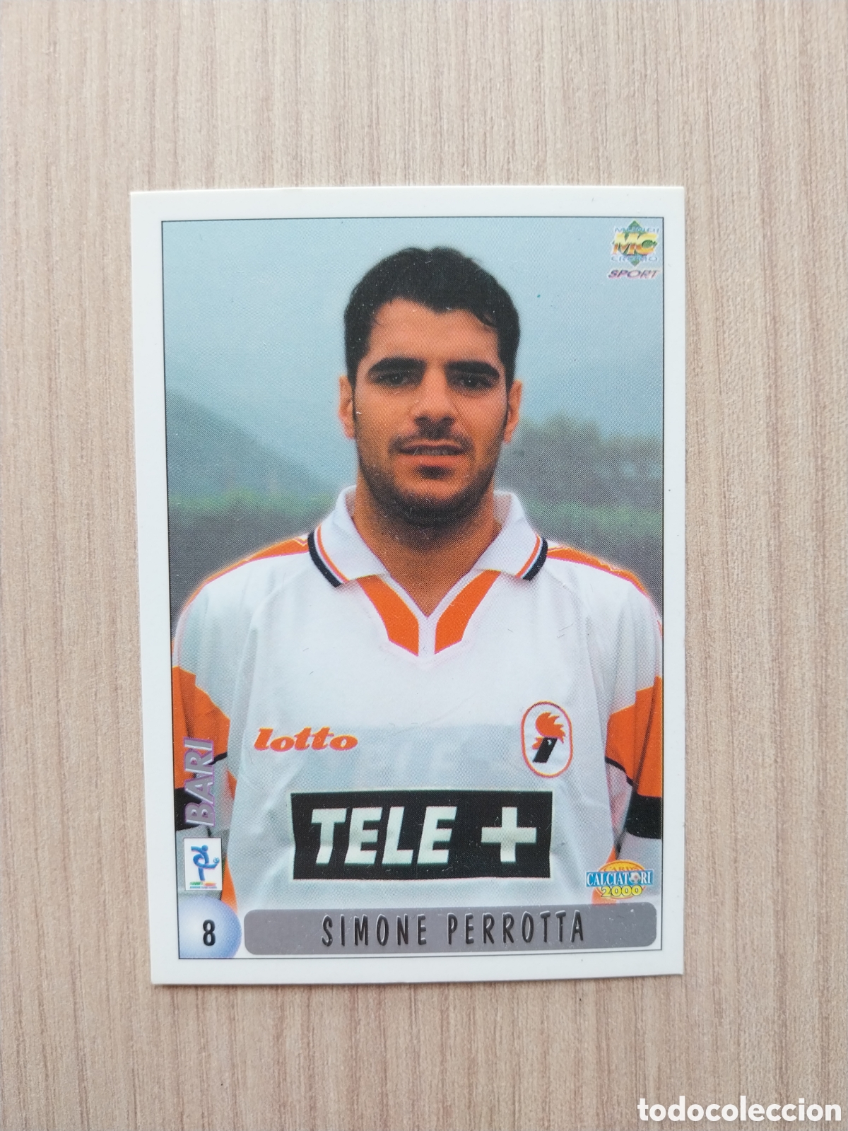 Cromos de F&uacute;tbol: SIMONE PERROTTA ALESSANDRO DEL GROSSO N&deg; 8 CALCIATORI 1999 2000 99 00 BARI MUNDICROMO ITALIA CARTA