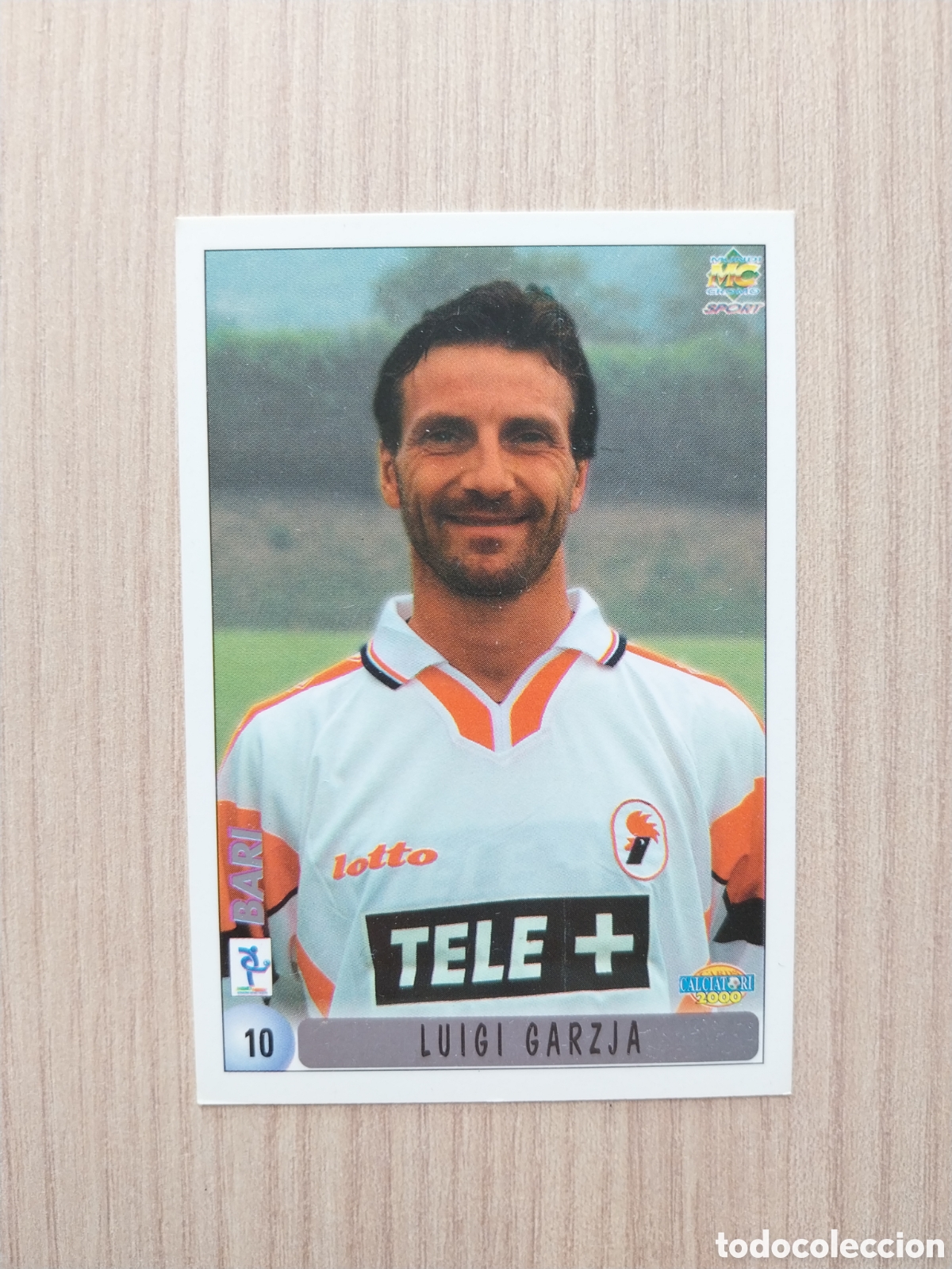 Cromos de F&uacute;tbol: LUIGI GARZJA LORENZO SIBILANO N&deg; 10 CALCIATORI 1999 2000 99 00 BARI MUNDICROMO ITALIA CARTA F&Uacute;TBOL