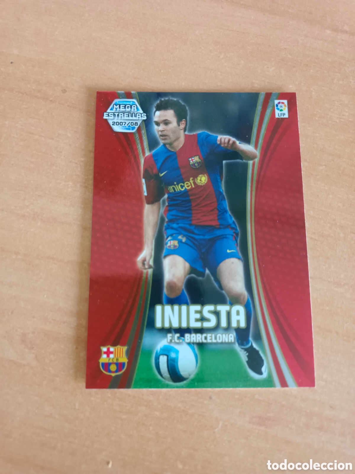 Cromos de F&uacute;tbol: INIESTA FC BARCELONA. MEGACRACKS 2007-2008. MUY BUEN ESTADO