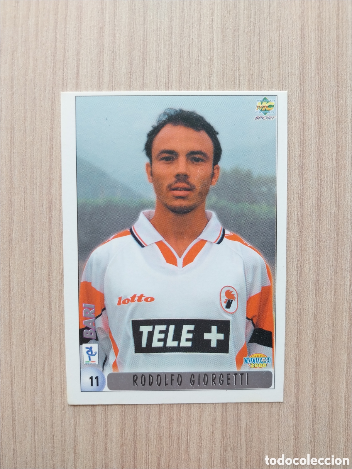 Cromos de F&uacute;tbol: RODOLFO GIORGETTI GIONATHA SPINESI N&deg; 11 CALCIATORI 1999 2000 99 00 BARI MUNDICROMO ITALIA CARTA