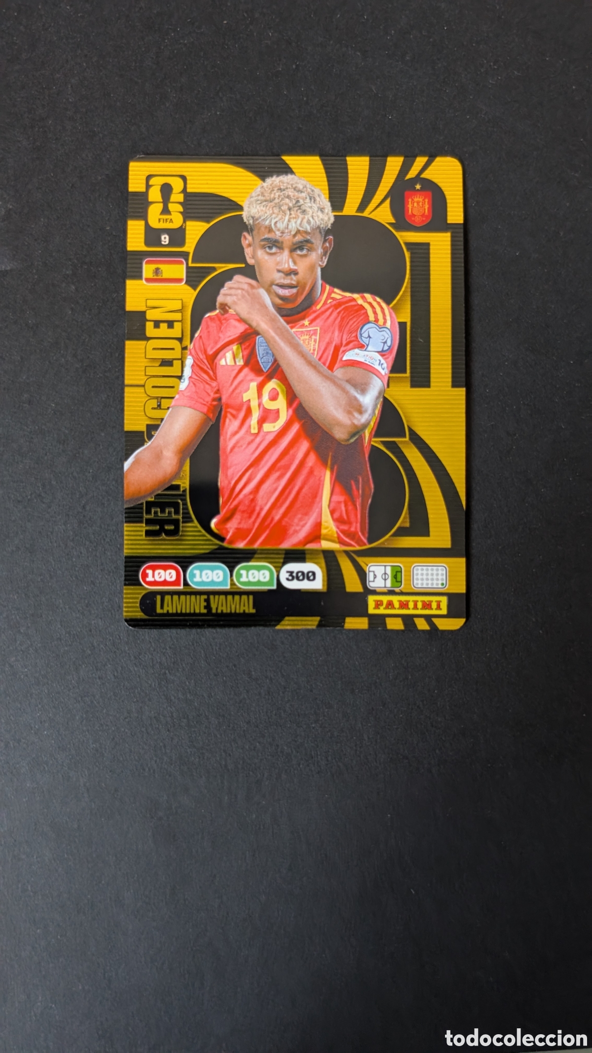 Fu&szlig;ball-Sticker: LAMINE YAMAL ESPA&Ntilde;A 9 GOLDEN BALLER ADRENALYN XL FIFA WORLD CUP 2026 26 USA PANINI