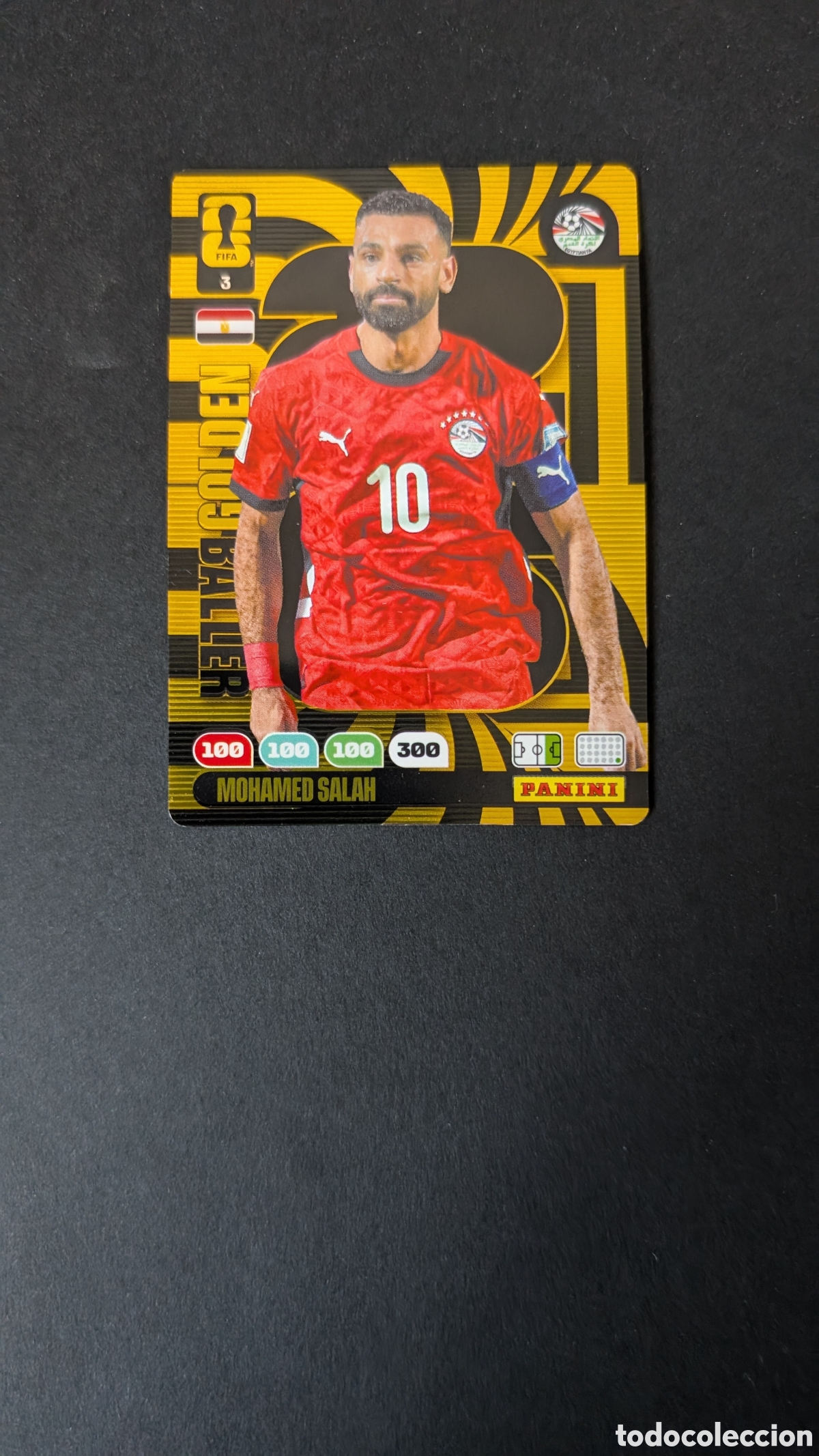 Fu&szlig;ball-Sticker: SALAH EGIPTO 3 GOLDEN BALLER ADRENALYN XL FIFA WORLD CUP 2026 26 USA PANINI
