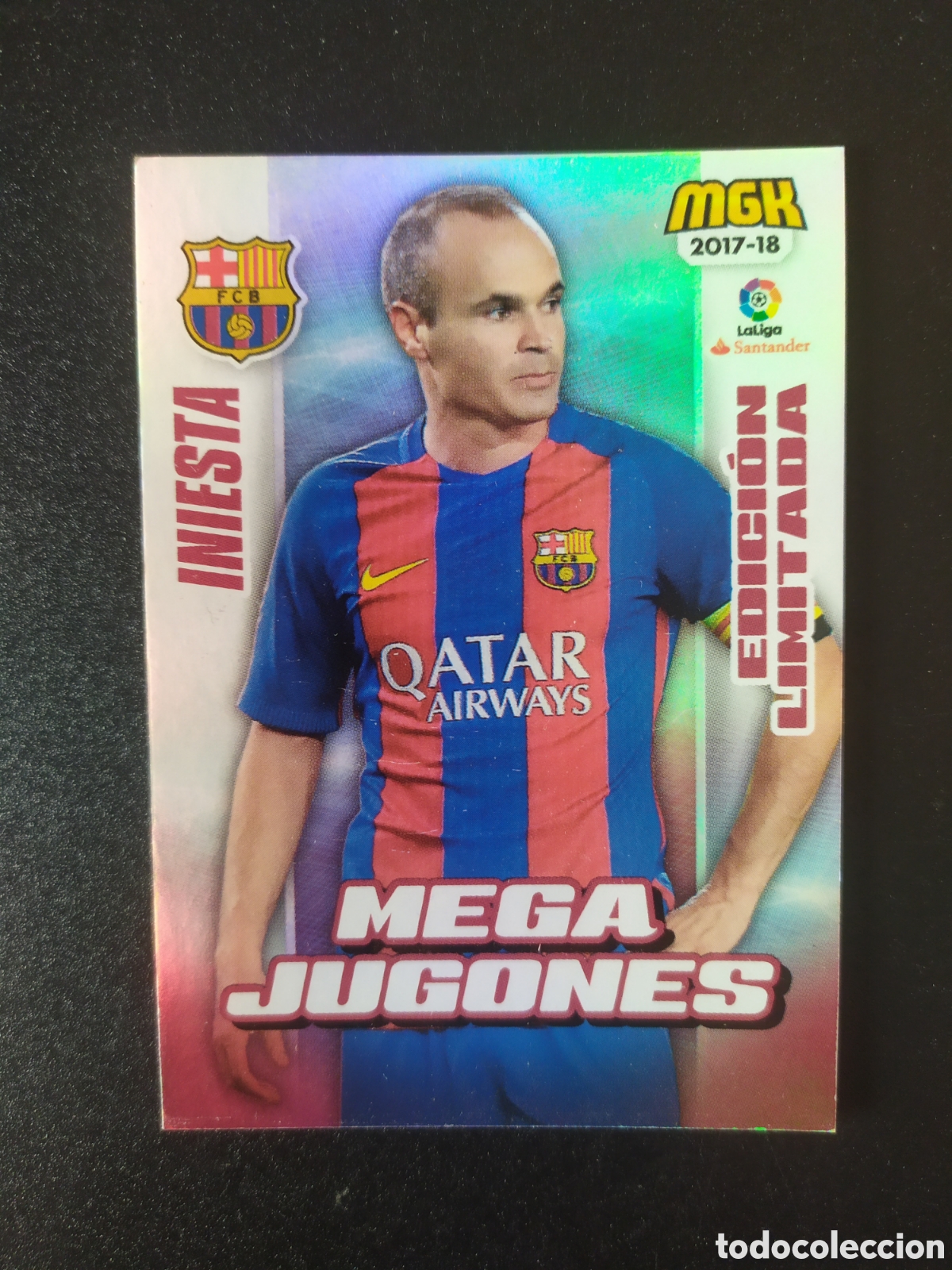 Cromos de F&uacute;tbol: Megacracks 2017 2018 17 18 panini Iniesta mega jugones edicion limitada n&deg; 94 B Barcelona