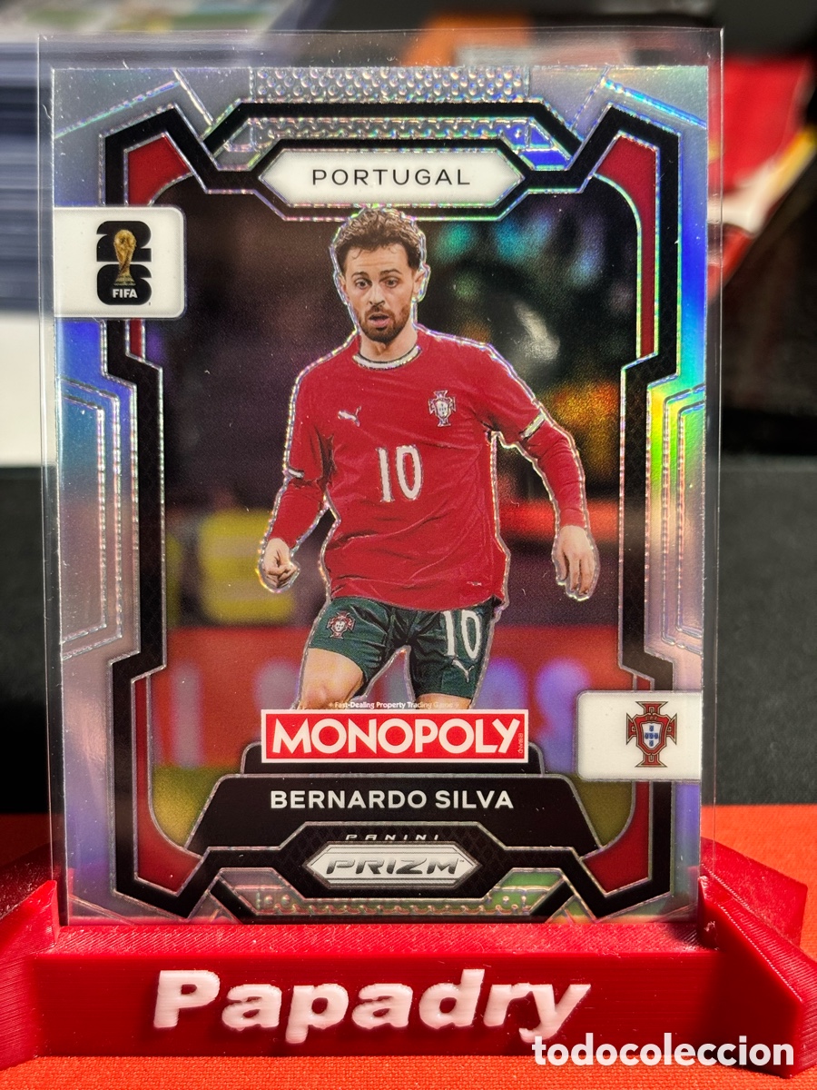 Cromos de F&uacute;tbol: 2026 PANINI PRIZM MONOPOLY WORLD CUP BERNARDO SILVA SILVER PRIZM #33 PORTUGAL