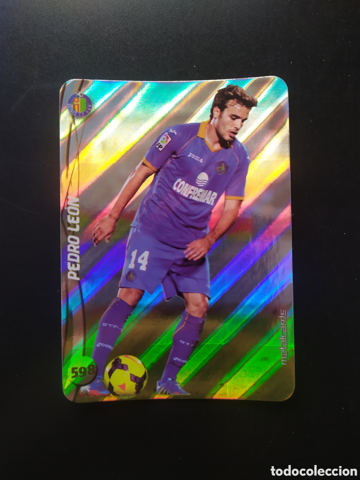 Cromos de F&uacute;tbol: Mundicromo fichas Liga 2014 2015 14 15 Pedro Le&oacute;n top brillo rayas n&deg; 598 Getafe