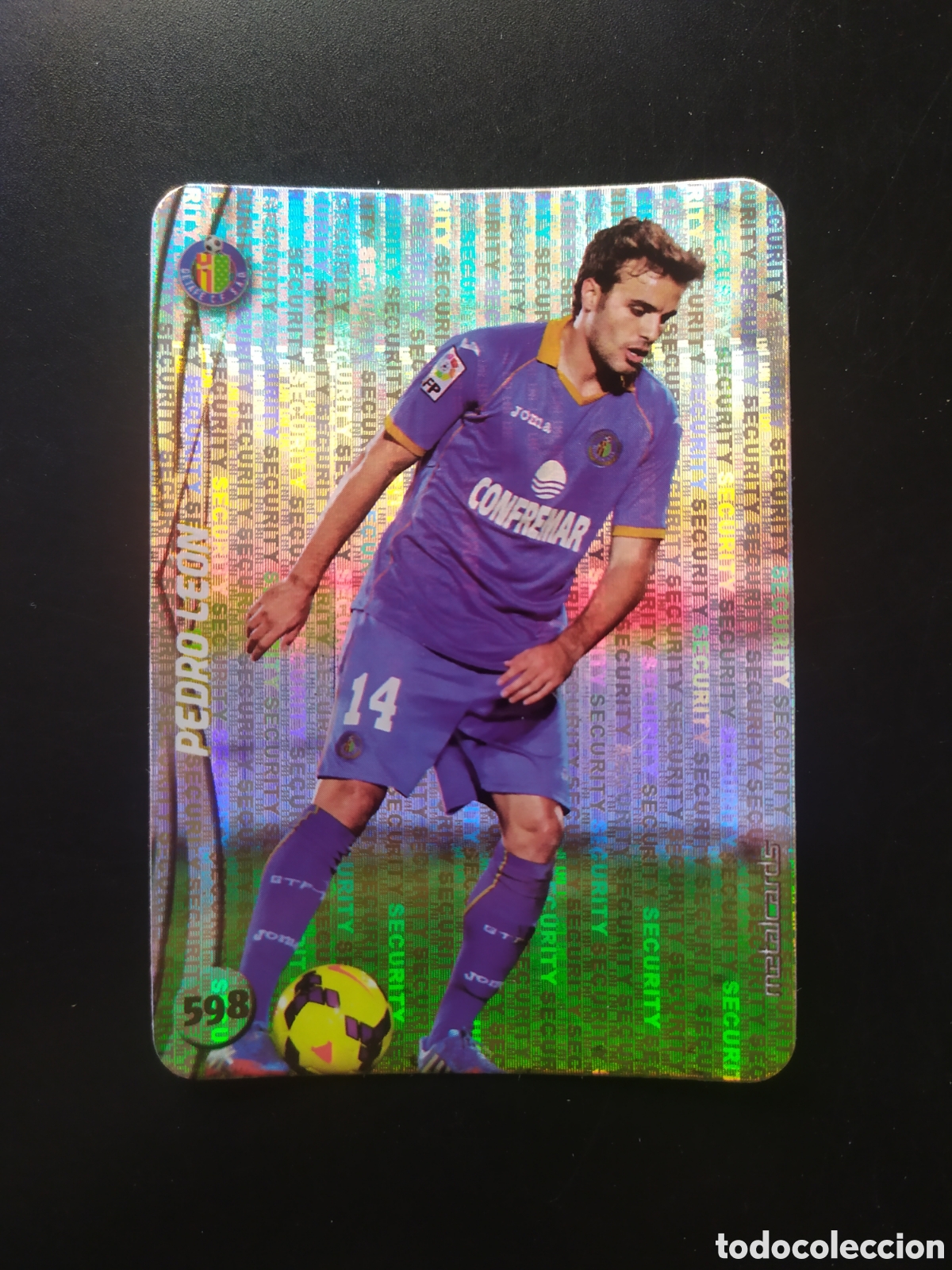 Cromos de F&uacute;tbol: Mundicromo fichas Liga 2014 2015 14 15 Pedro Le&oacute;n top brillo security n&deg; 598 Getafe