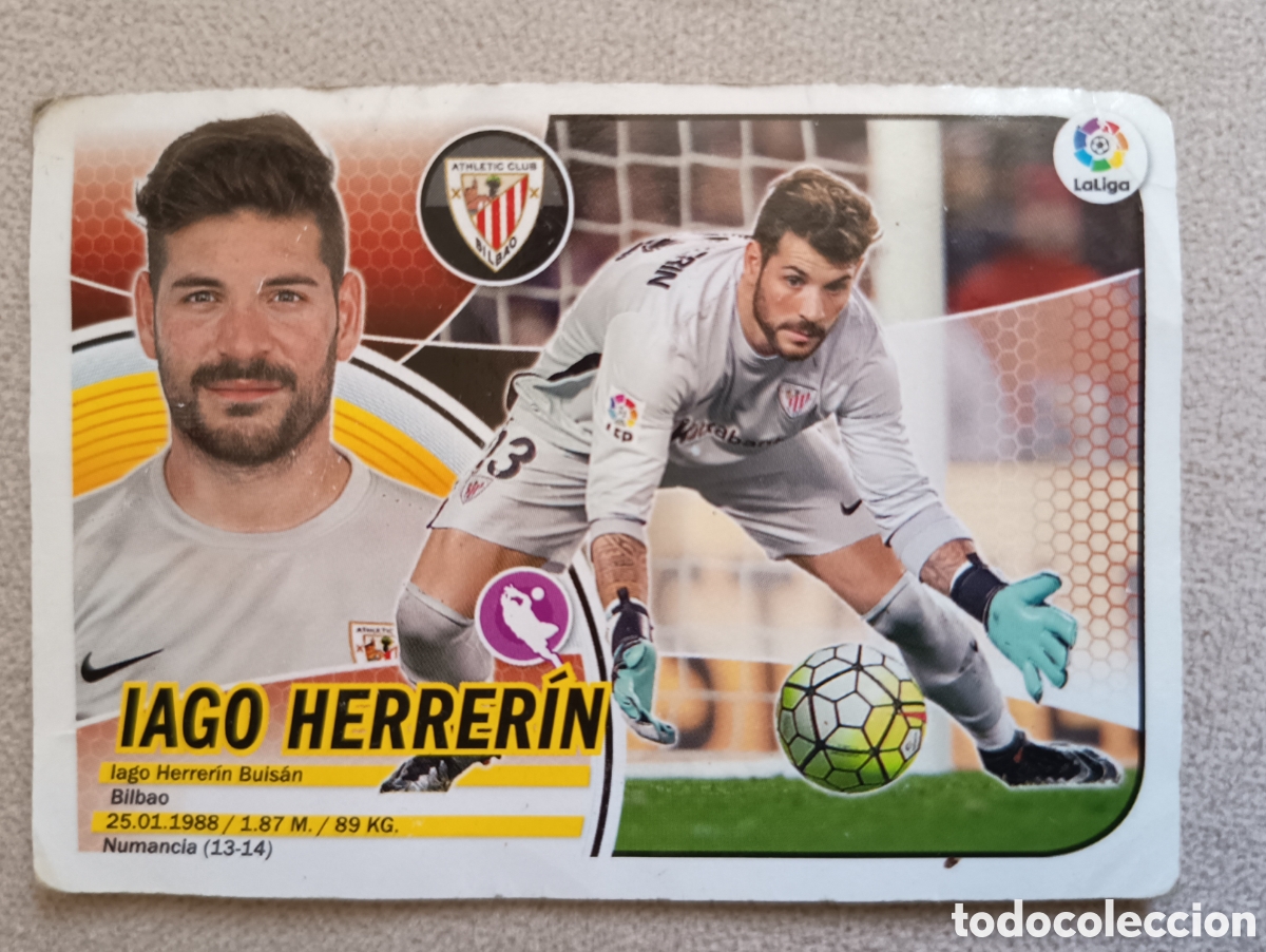 Cromos de F&uacute;tbol: Cromo Iago Herrer&iacute;n 2016/ 17 Athletic de Bilbao