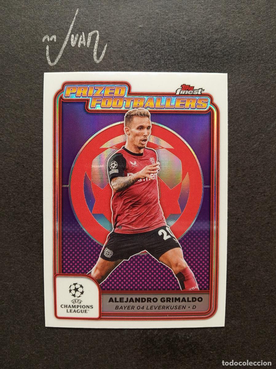 Fu&szlig;ball-Sticker: PF 5 PRIZED FOOTBALLERS GRIMALDO BAYER LEVERKUSEN ⚽ TOPPS &reg; FINEST CHAMPIONS 2024 2025 24 25 NUEVO
