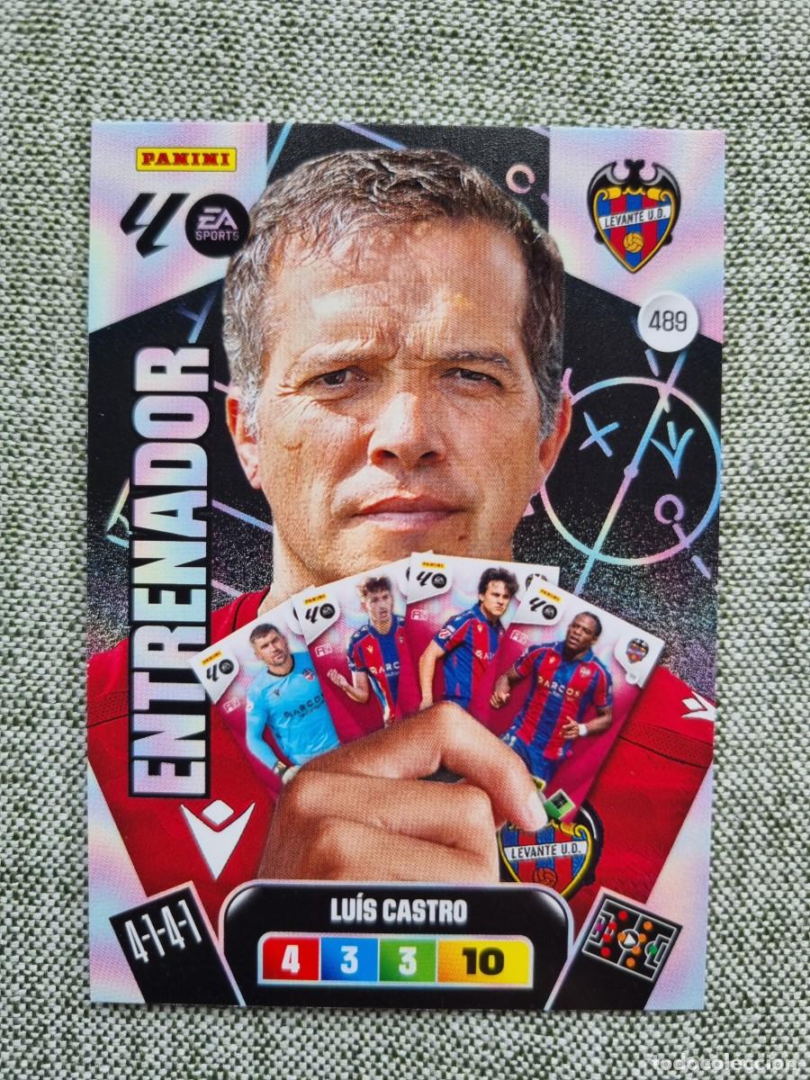 Fu&szlig;ball-Sticker: 489 LUIS CASTRO (Levante UD) ENTRENADOR. Liga 2025 2026 25 26 Adrenalyn XL (Panini) NUEVO