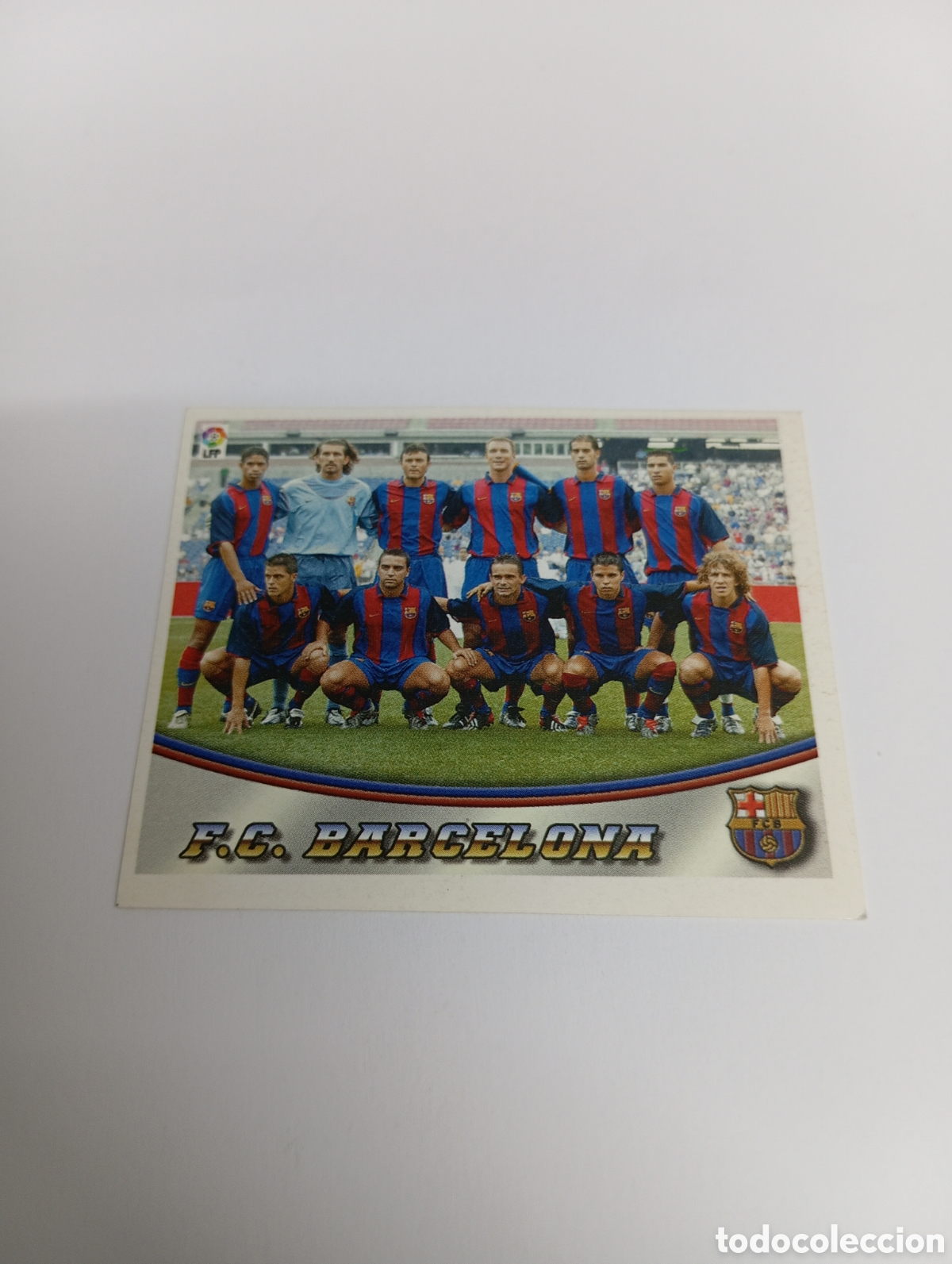 Fu&szlig;ball-Sticker: ALINEACI&Oacute;N BARCELONA LA RAZ&Oacute;N LIGA ESTE 2003 2004 PANINI 03 04
